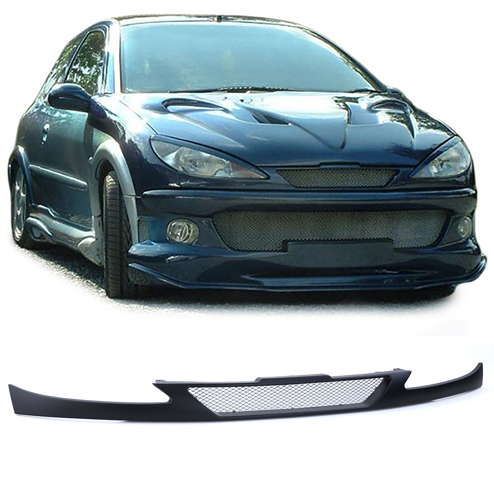 Kühlergrill Sportgrill Grill für Peugeot 206 + CC ab 1998-2006