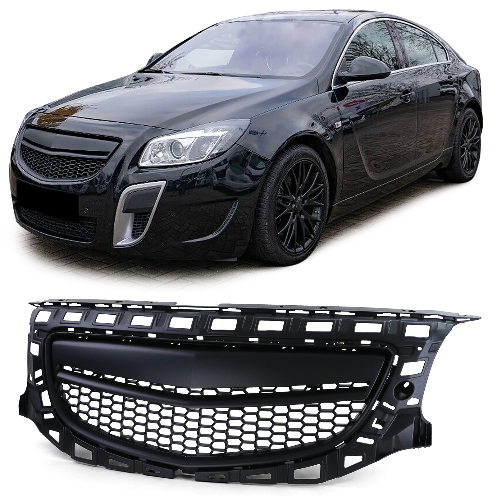 Kühlergrill Sportgrill Grill Schwarz für Opel Insignia 08-13