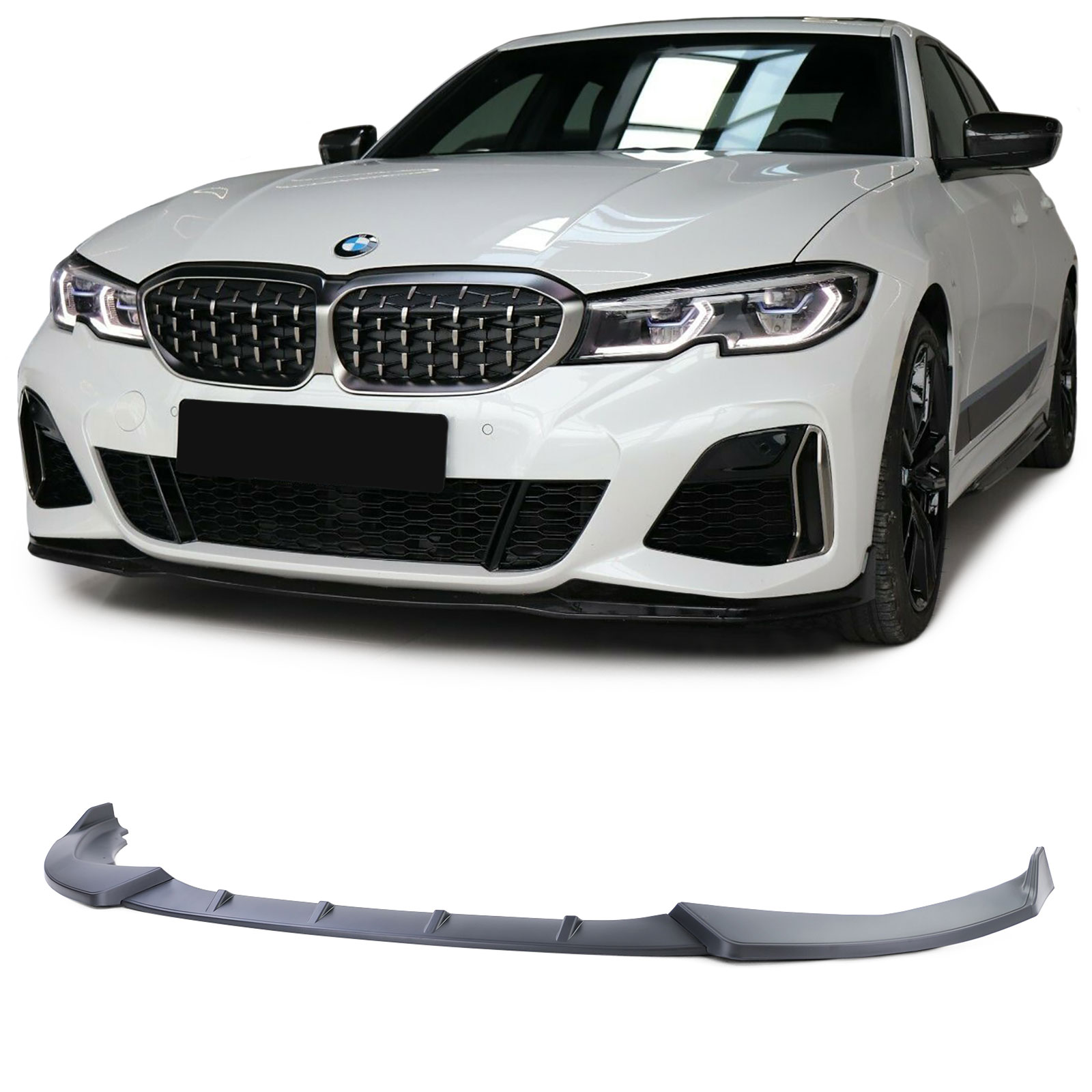 Frontspoiler Performance Spoiler Lippe Stoßstange Typ2 Schwarz Matt für BMW 3er G20 G21 ab 2018- mit M-Paket