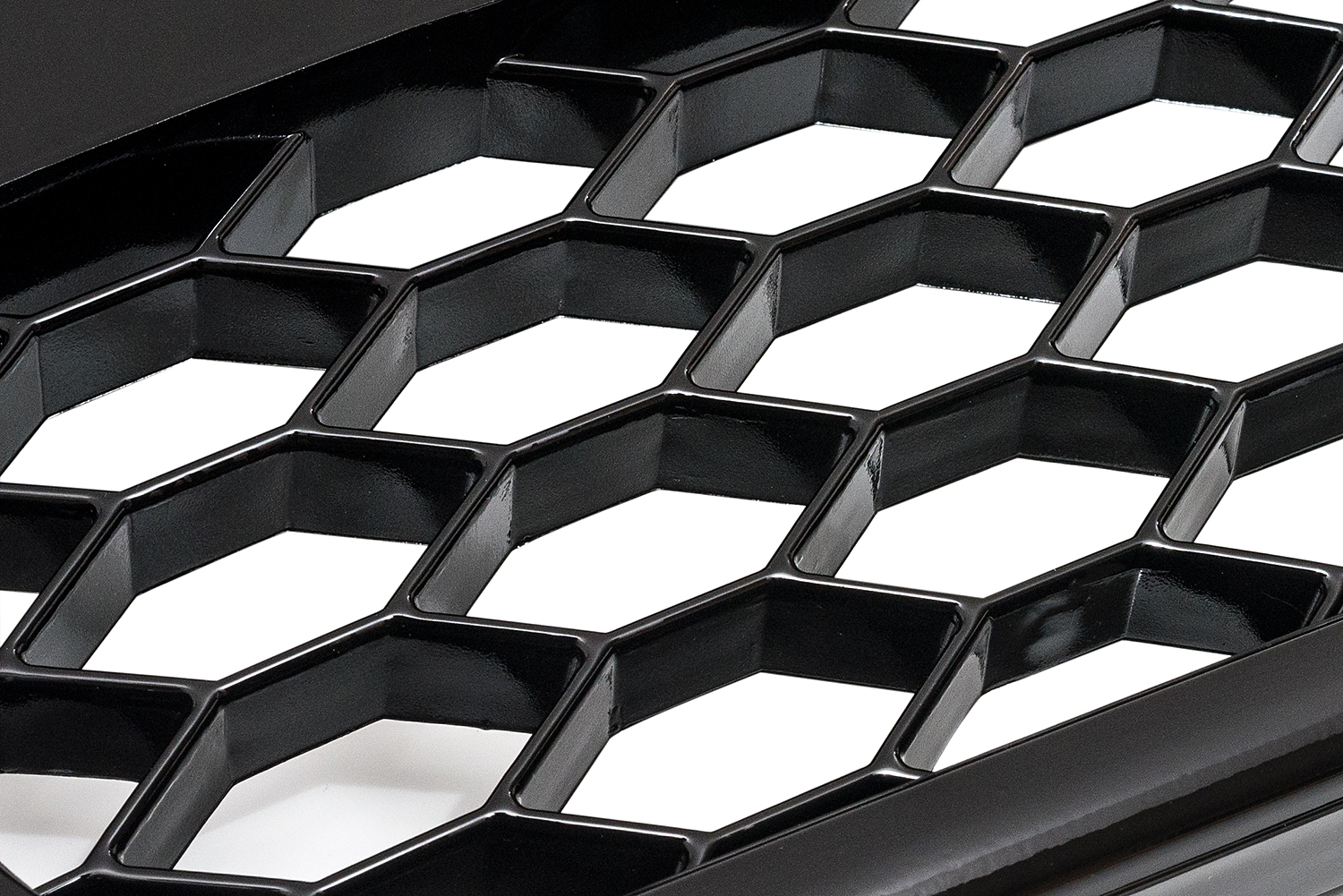 Kühlergrill Sportgrill Wabengrill Grill SCHWARZ GLANZ inklusive Emblem Halter für Audi A4 B9 8W ab 2016-