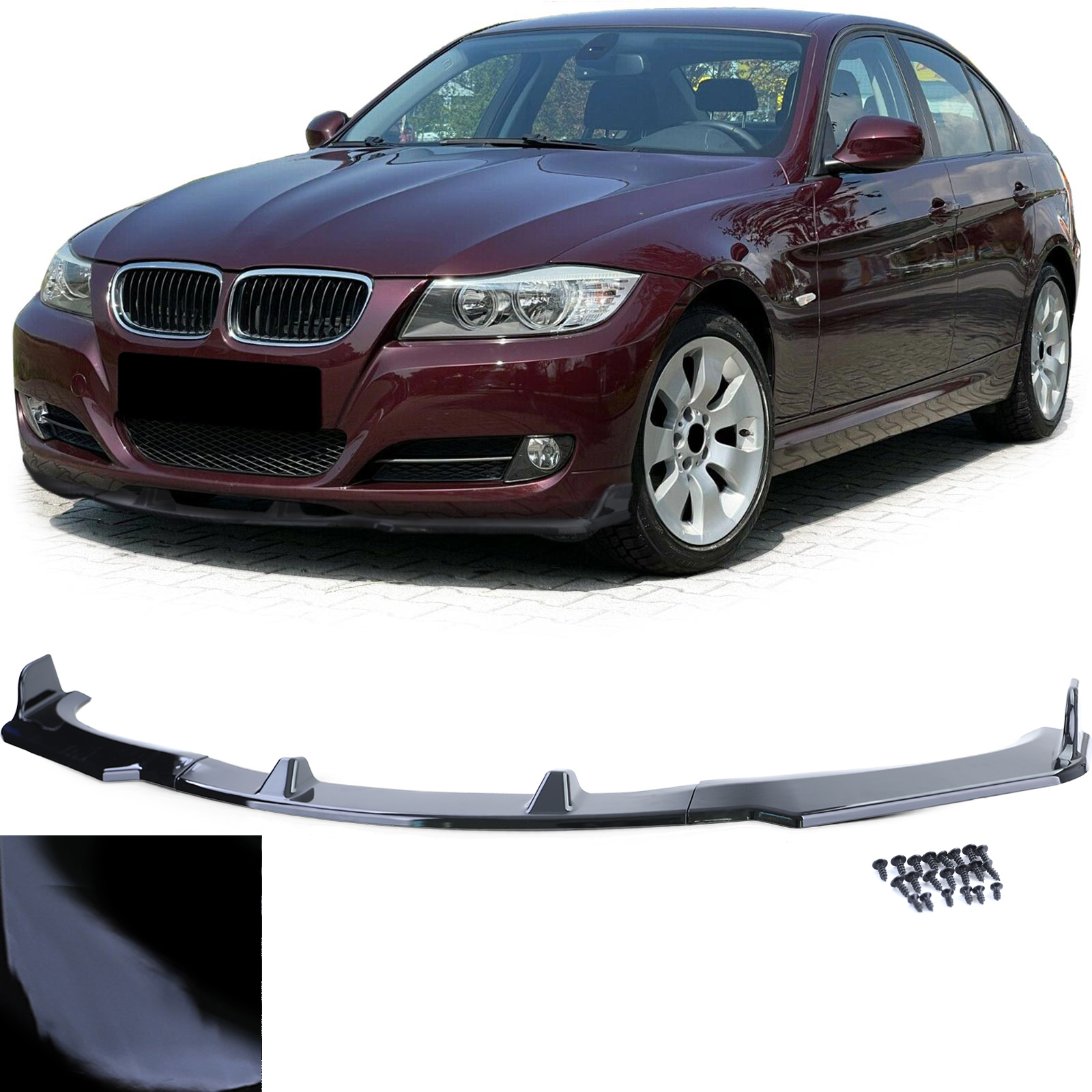 Frontspoiler Performance Spoiler Lippe Schwarz Glanz für BMW 3er E92 E93 Facelift ab 2010-2013