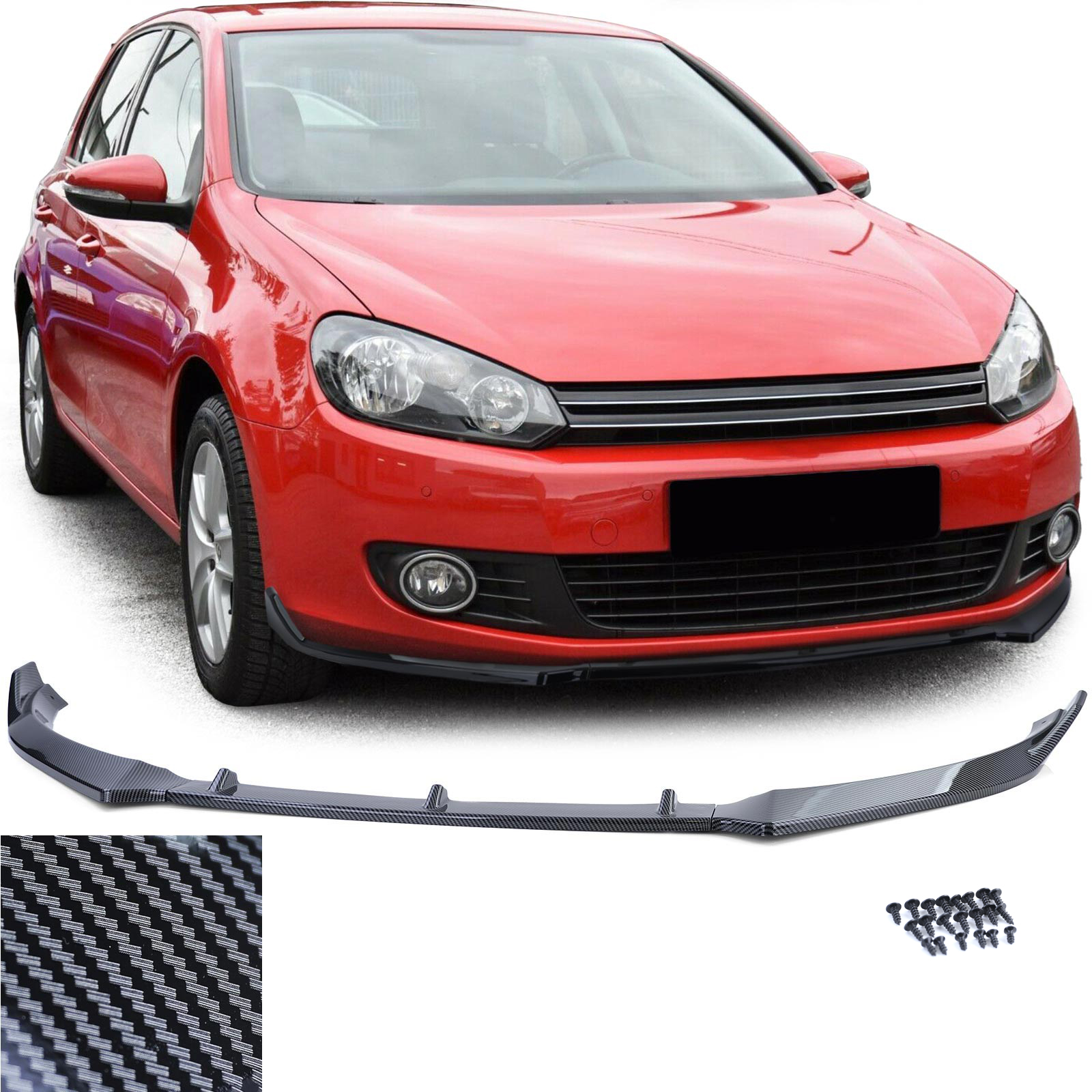 Frontspoiler Performance Spoiler Lippe Carbon Look für VW Golf 6 VI ab 2008-2012