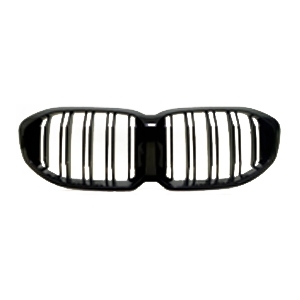 Kühlergrill Sportgrill DOPPELRIPPE Schwarz Glanz für BMW 1er F40 ab 2019-