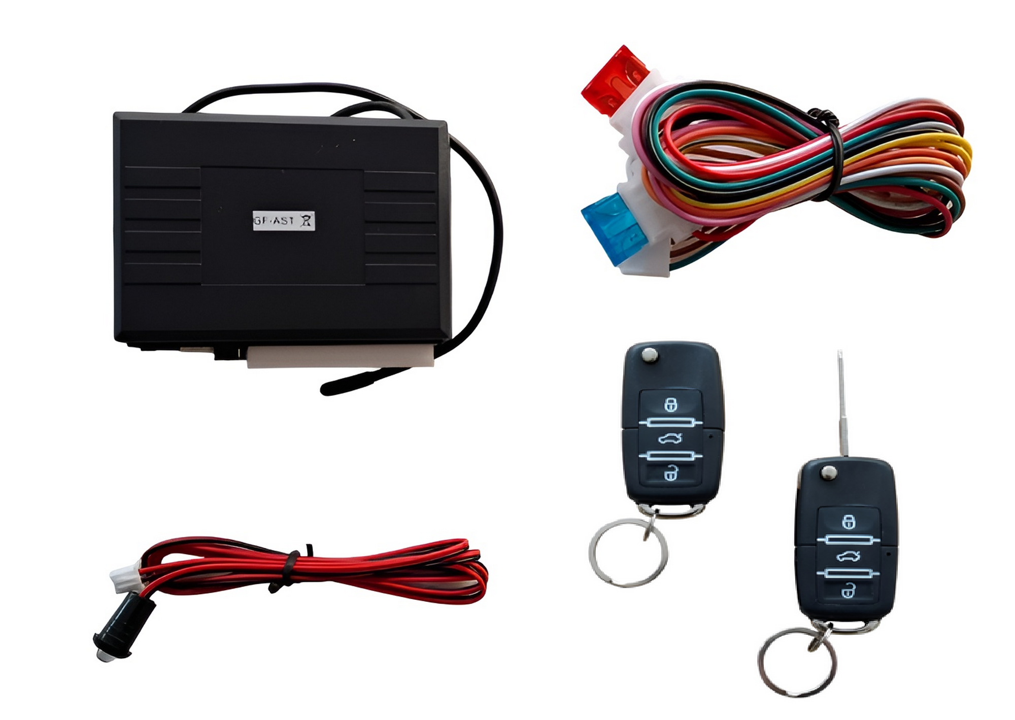 Universal KFZ PKW Funkfernbedienung Zentralverriegelung 2x Handsender Klappschlüssel SET für viele Fahrzeuge