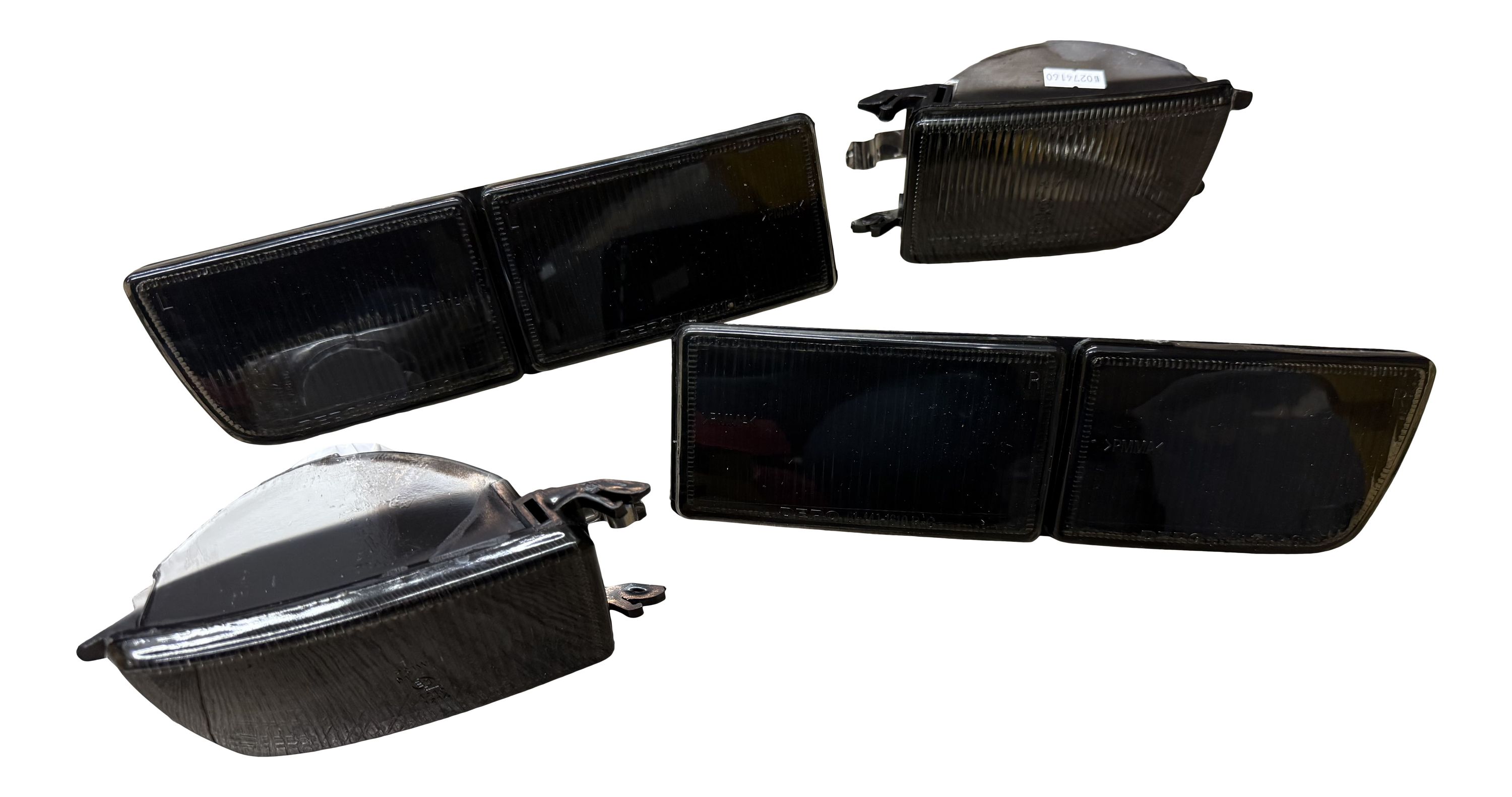 Frontblinker Blinker Schwarz Smoke + Lange Blenden Links Rechts für VW Golf 3 III / Vento ab 1991-1999
