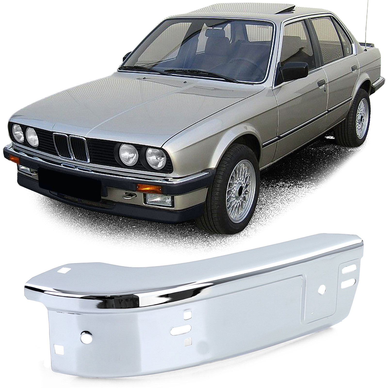 Front Stoßstange Chrom Ecke Links 51111888391 für BMW 3er E30 ab 1982-1987