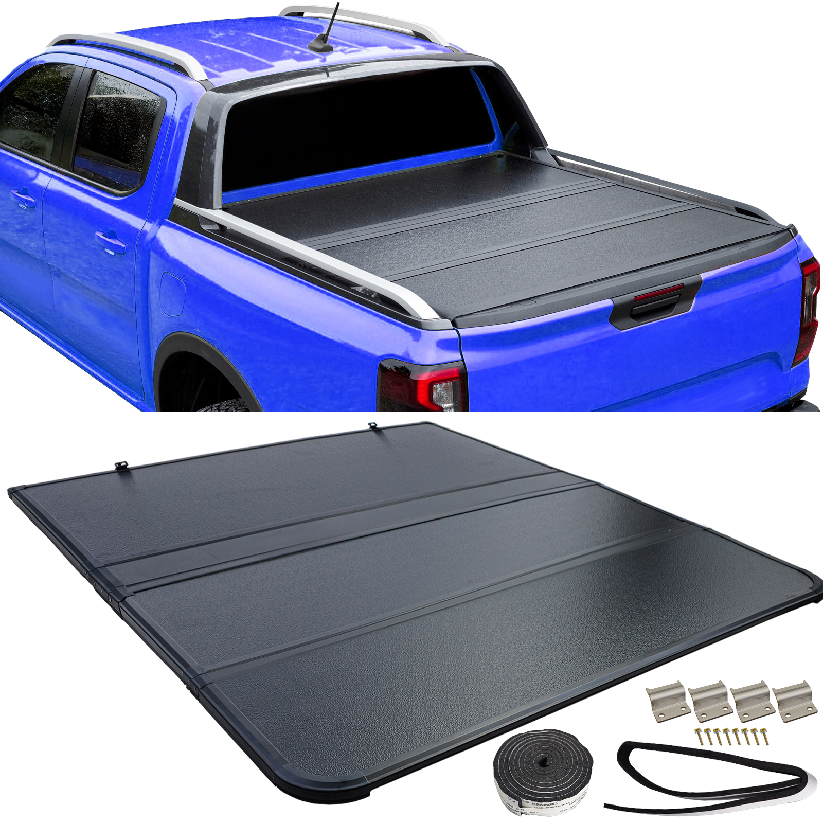 Faltbare Abdeckung Laderaum Ladefläche mit LED für Ford Ranger T9 ab 2023-