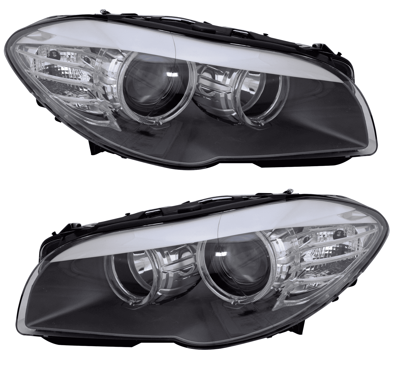 Scheinwerfer Angel Eyes Halogen Halogen 63117203240 + 63117203239 für BMW 5er F10 F11 ab 2009-06/2013