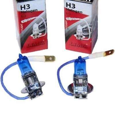 2x H3 / 70W 24V für LKW Truck Xenon Look Super White Birnen Lampen Blaues Glas E-Prüfzeichen