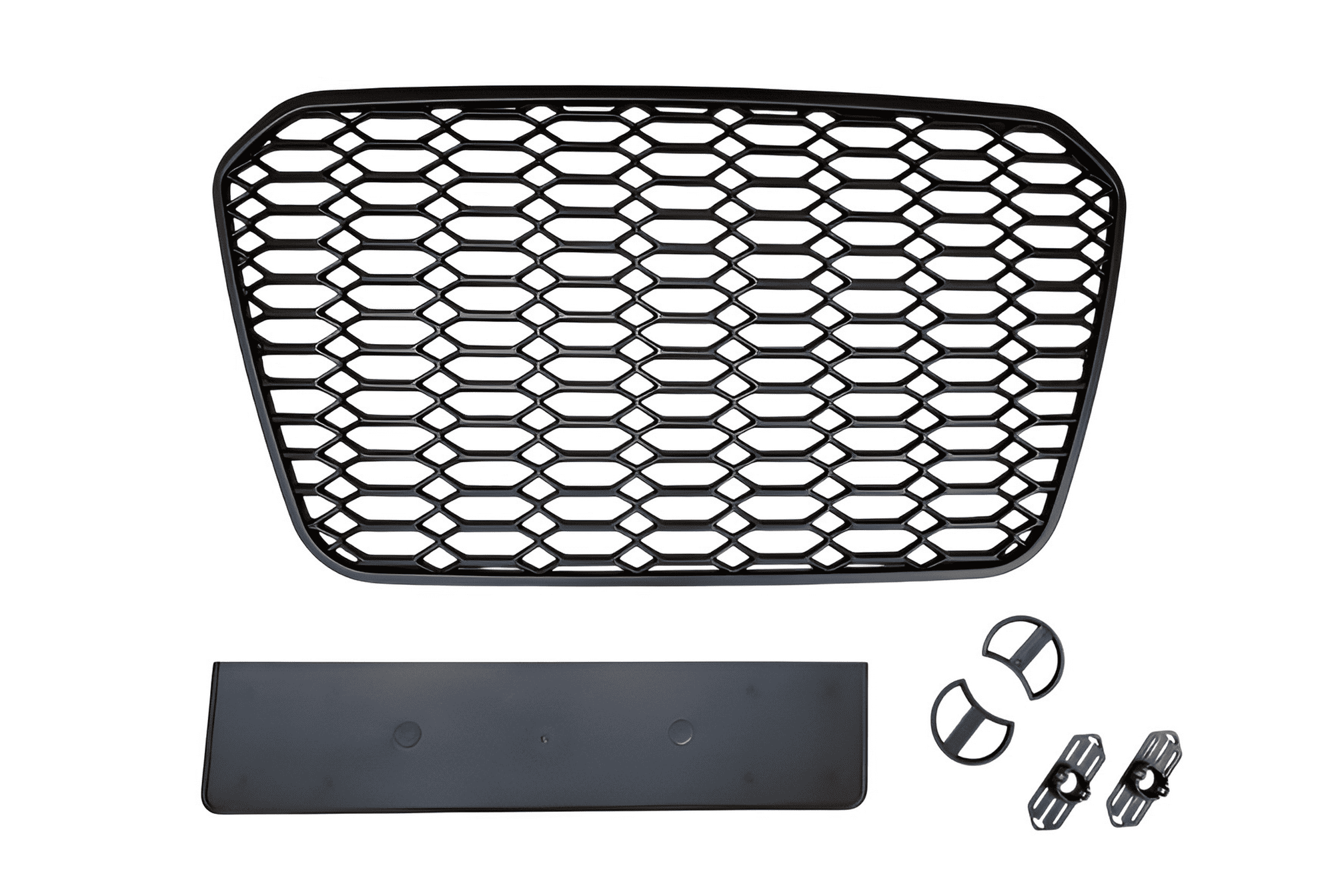 Kühlergrill Sportgrill Wabengrill Grill SCHWARZ MATT PDC für Audi A6 C7 4G ab 2015-2018