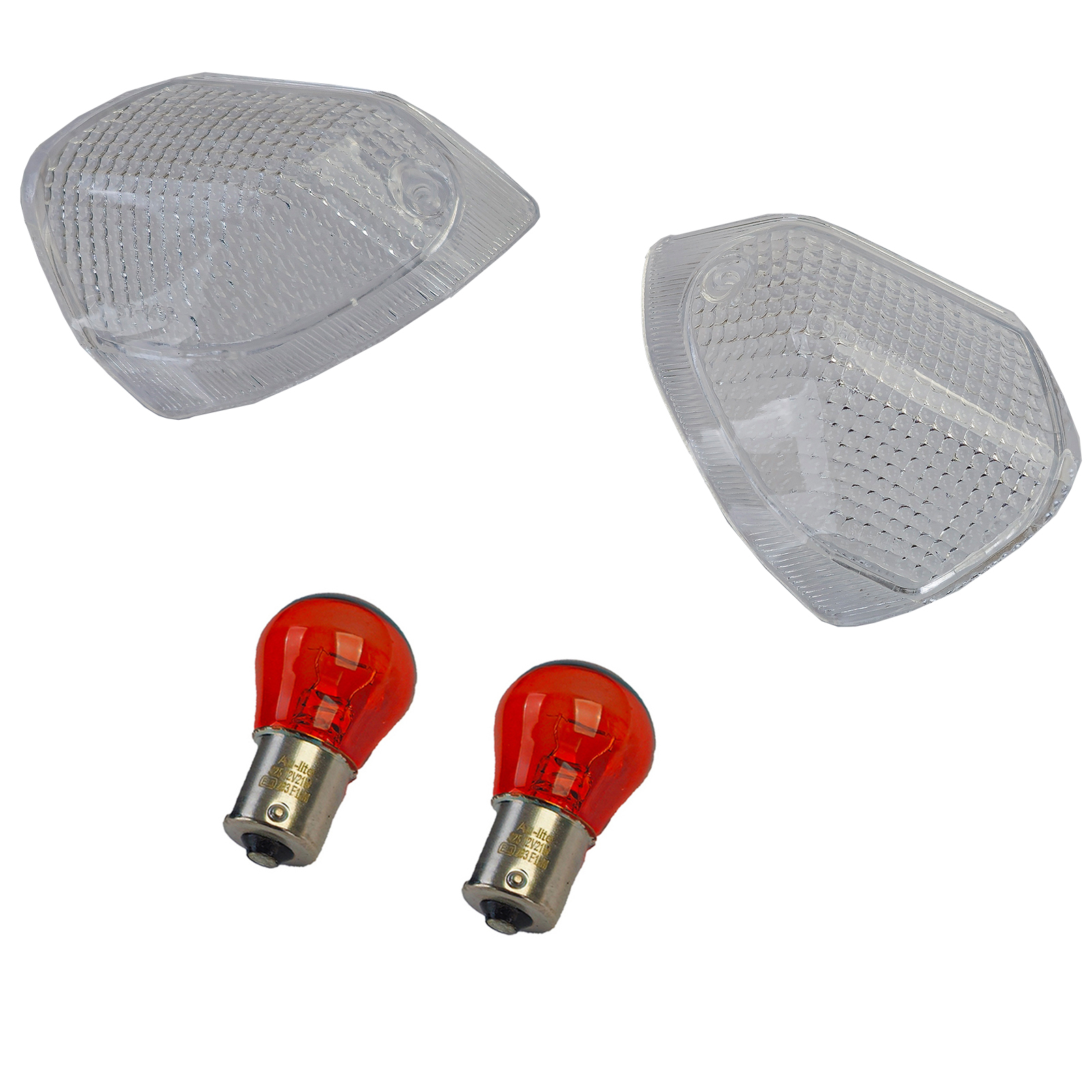 Motorrad Blinkergläser Blinker Klar für Kawasaki ZZR400 ab 93-03 / ZZR600 ab 93-08