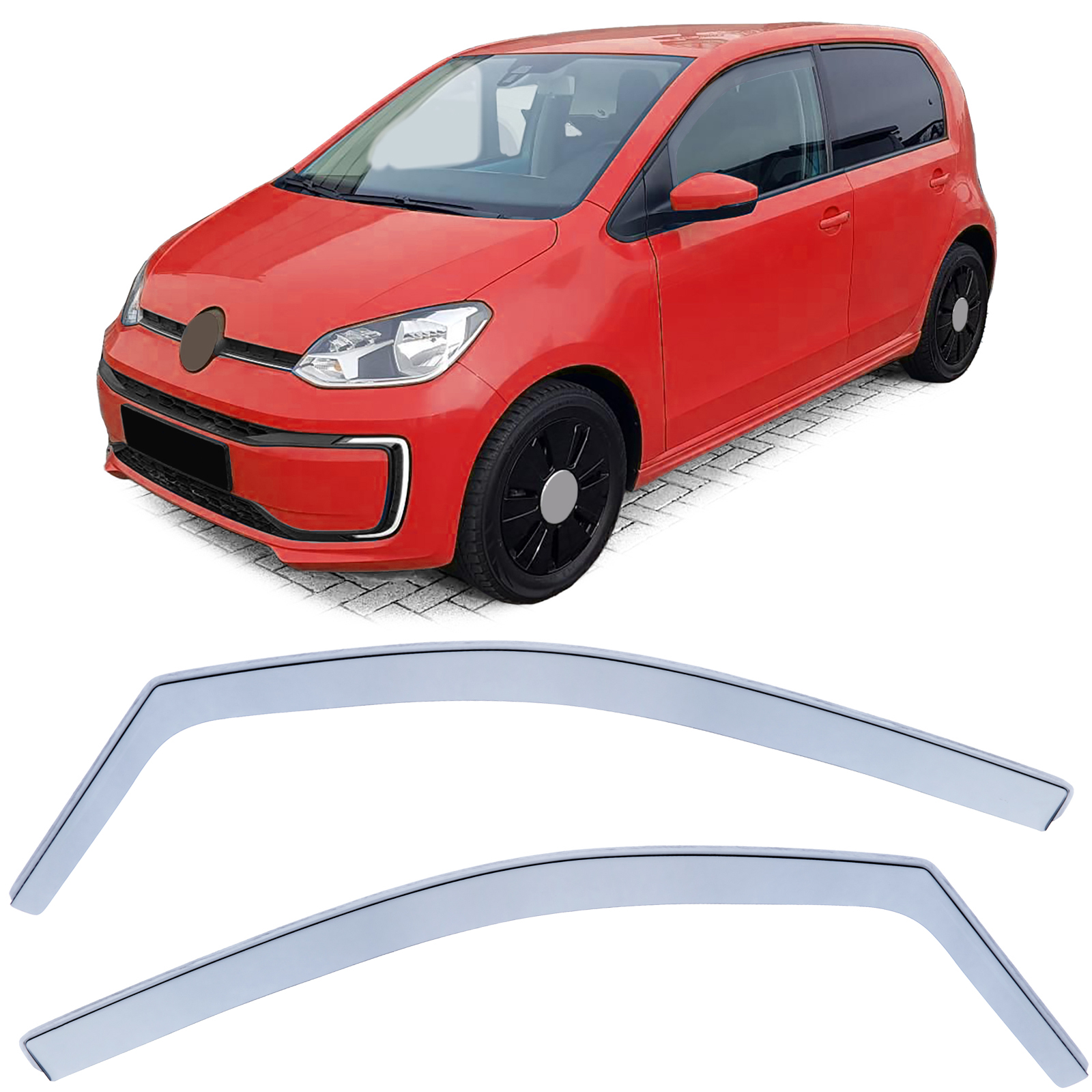 Windabweiser Regenabweiser Fenster Windschutz Hell für VW Up ab 2011- 5-Türer