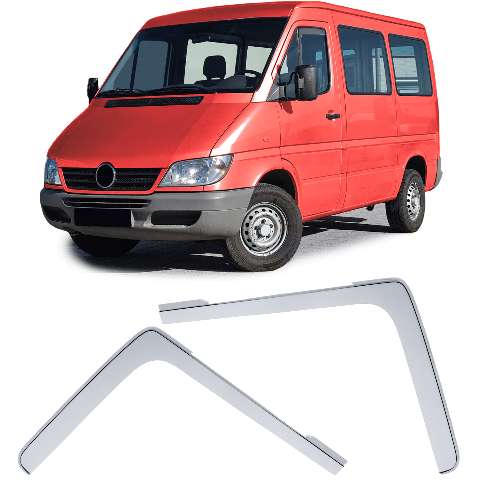 Windabweiser Regenabweiser Fenster Windschutz Hell für Mercedes Sprinter W901 - W905 1995-2005