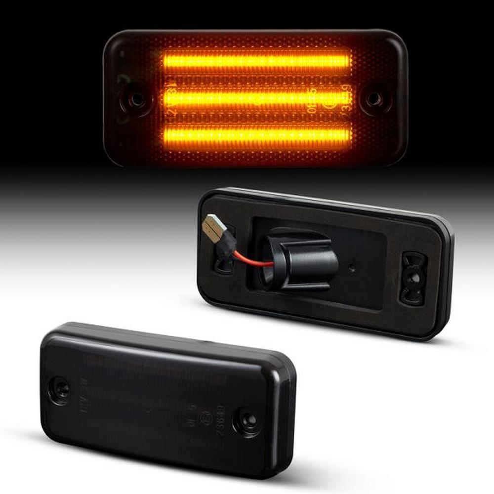 2x LED Seitenmarkierungsleuchten Seitenmarkierungs Leuchten Seitenbegrenzungsleuchten Schwarz für JEEP Cherokee 2 1986-1990