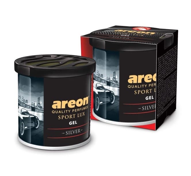 Original Areon Gel CAN Auto Duftdose Duftbaum Lufterfrischer + DECKEL LUX Silver