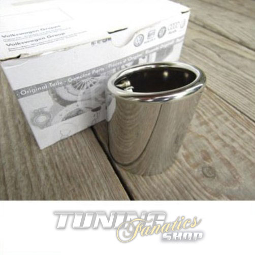 1x Original Endrohre Auspuff Auspuffblende Edelstahl Chrom VW ab 60mm Endrohre