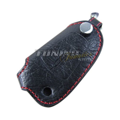 Schlüsseltasche Schlüsseletui Klappschlüssel Schlüssel LEDER Rot 2T für Opel