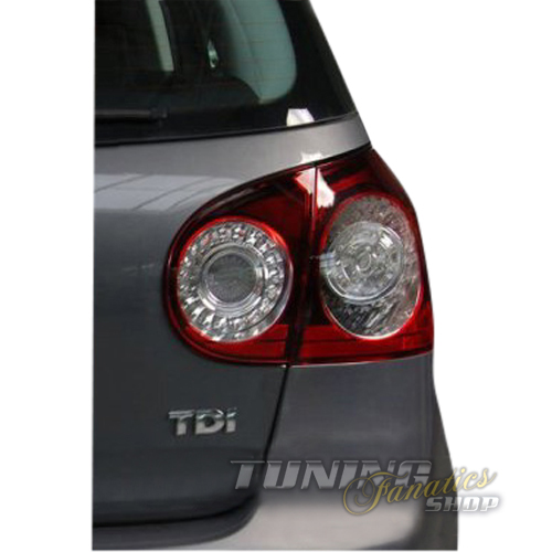Original VW LED Rückleuchten SET für VW Golf 5 V in Kirschrot Rot / Schwarz