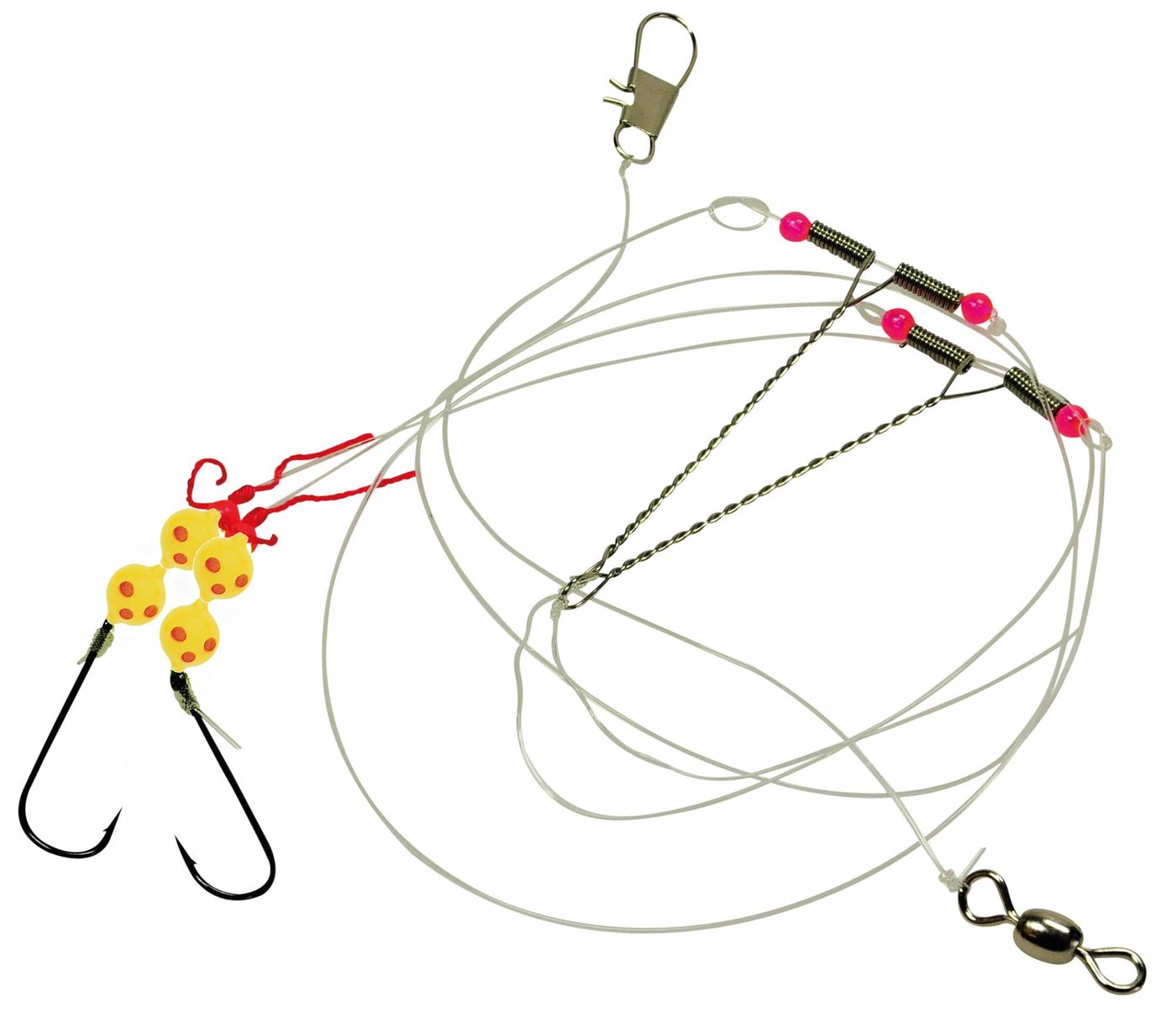 Dieter Eisele Select Schollenvorfach gelb/rot 110cm 0,40mm Haken Gr. 2