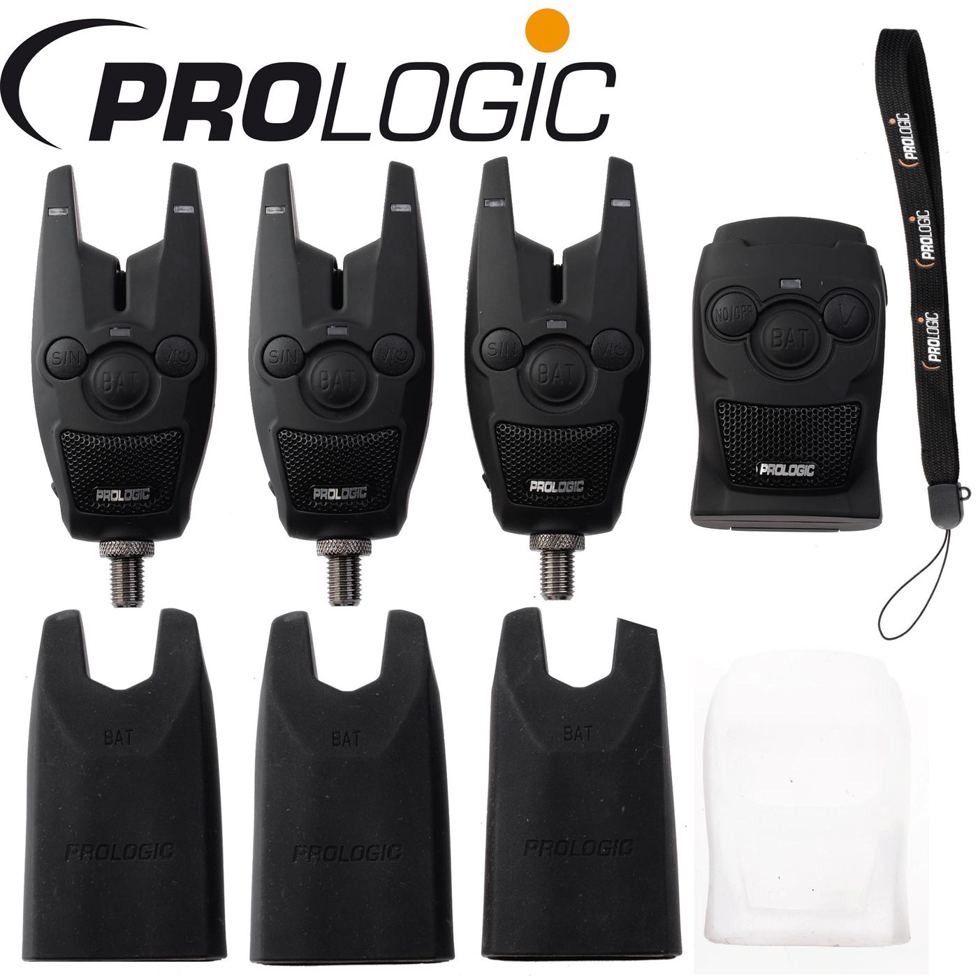 Prologic BAT+ Bite Alarm Blue Set 3+1 - 3 Bissanzeiger + 1 Receiver