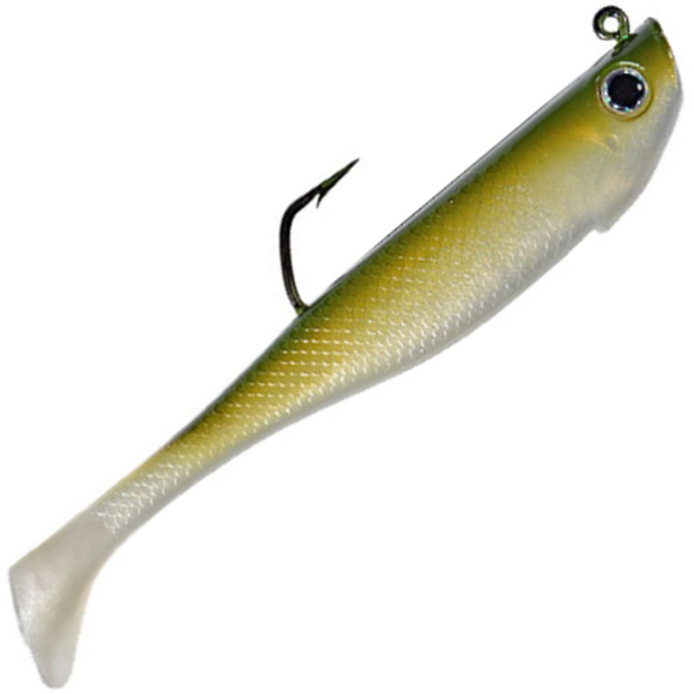 Hogy Pro Tail Paddle 15cm olive pearl - Gummifisch