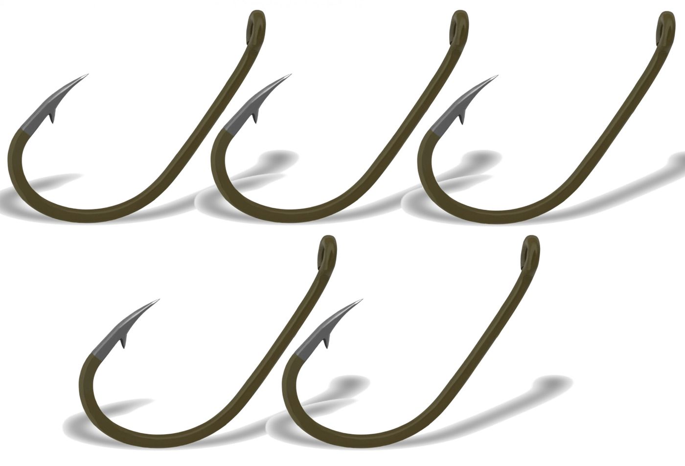 Gurza Kiji C Ring Camou - 5 Karpfenhaken