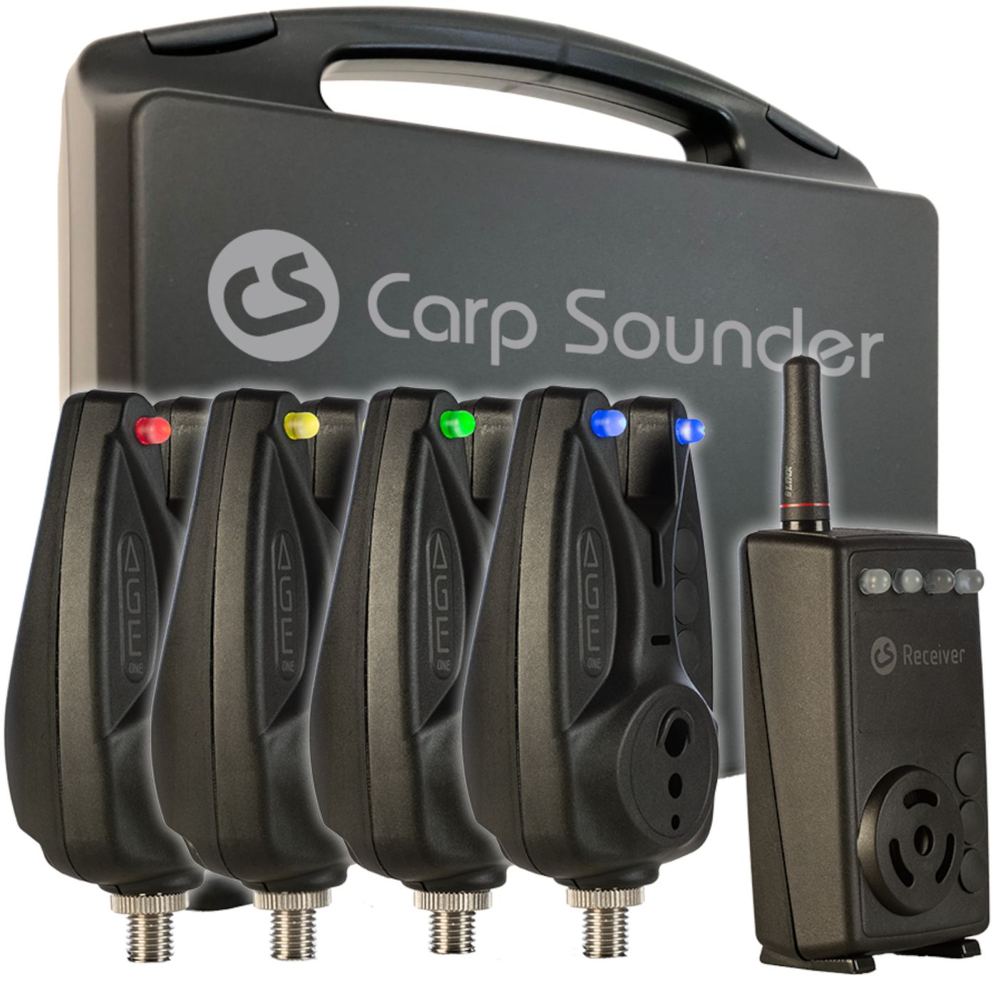 Carp Sounder AGE one Set 4+1 - 4 Bissanzeiger + CS Receiver