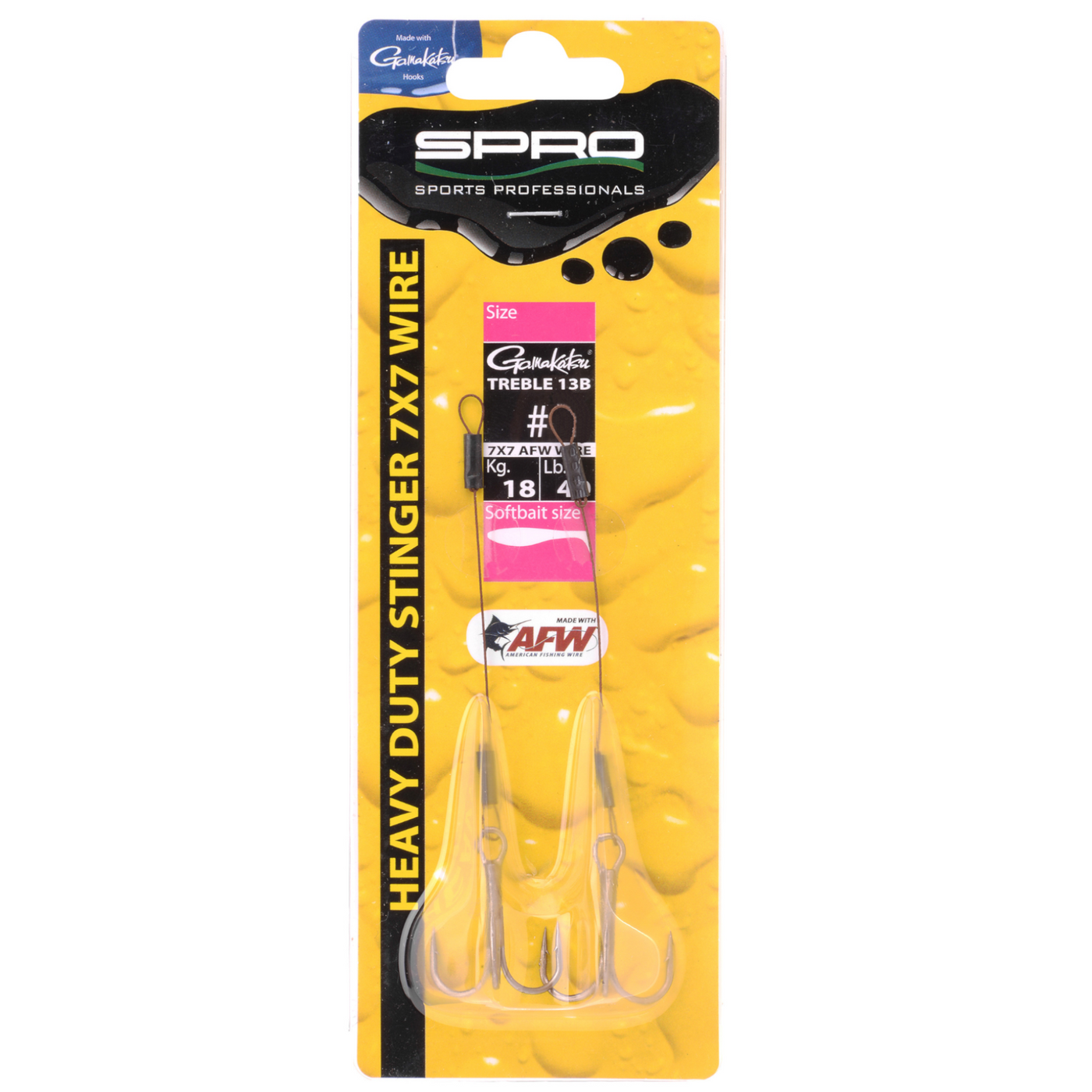 Spro Heavy Duty Stinger 7x7 18kg - 2 Stingerhaken