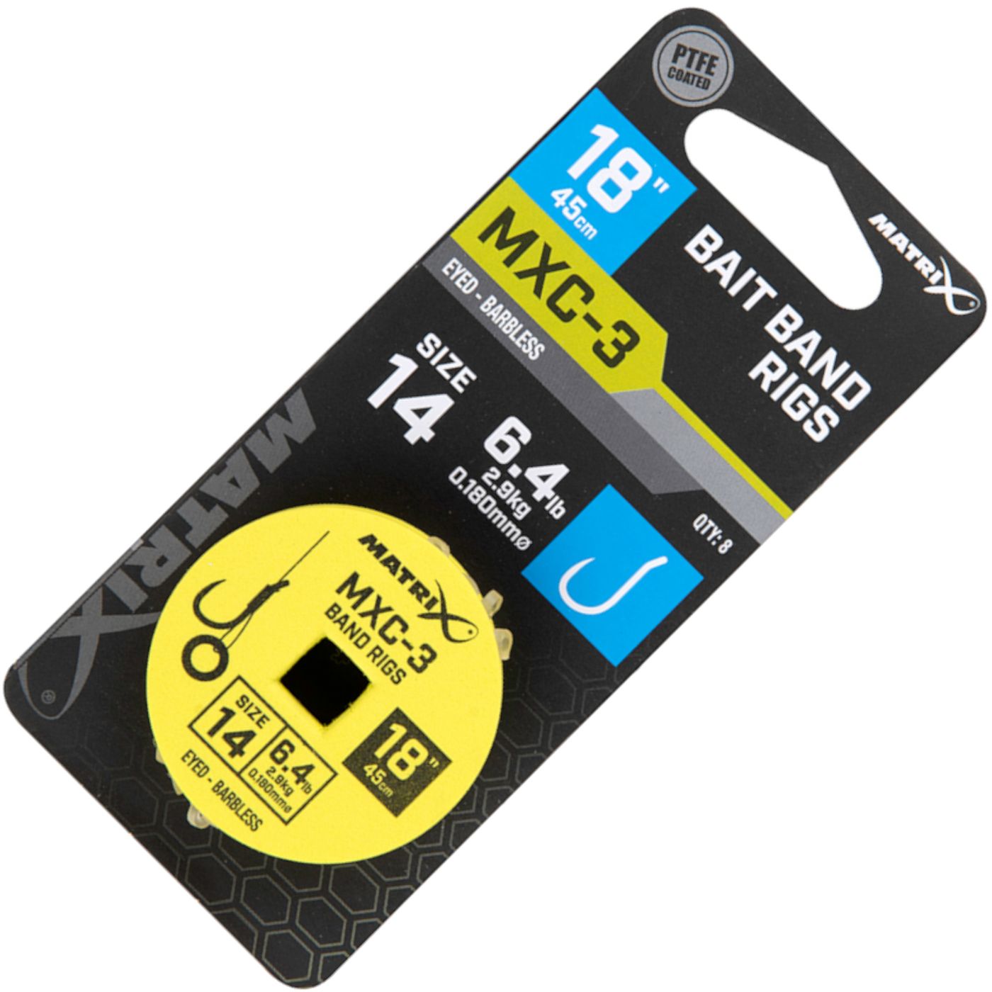 Fox Matrix MXC-3 Barbless Bait Band Rigs 45cm - 8 Friedfischhaken