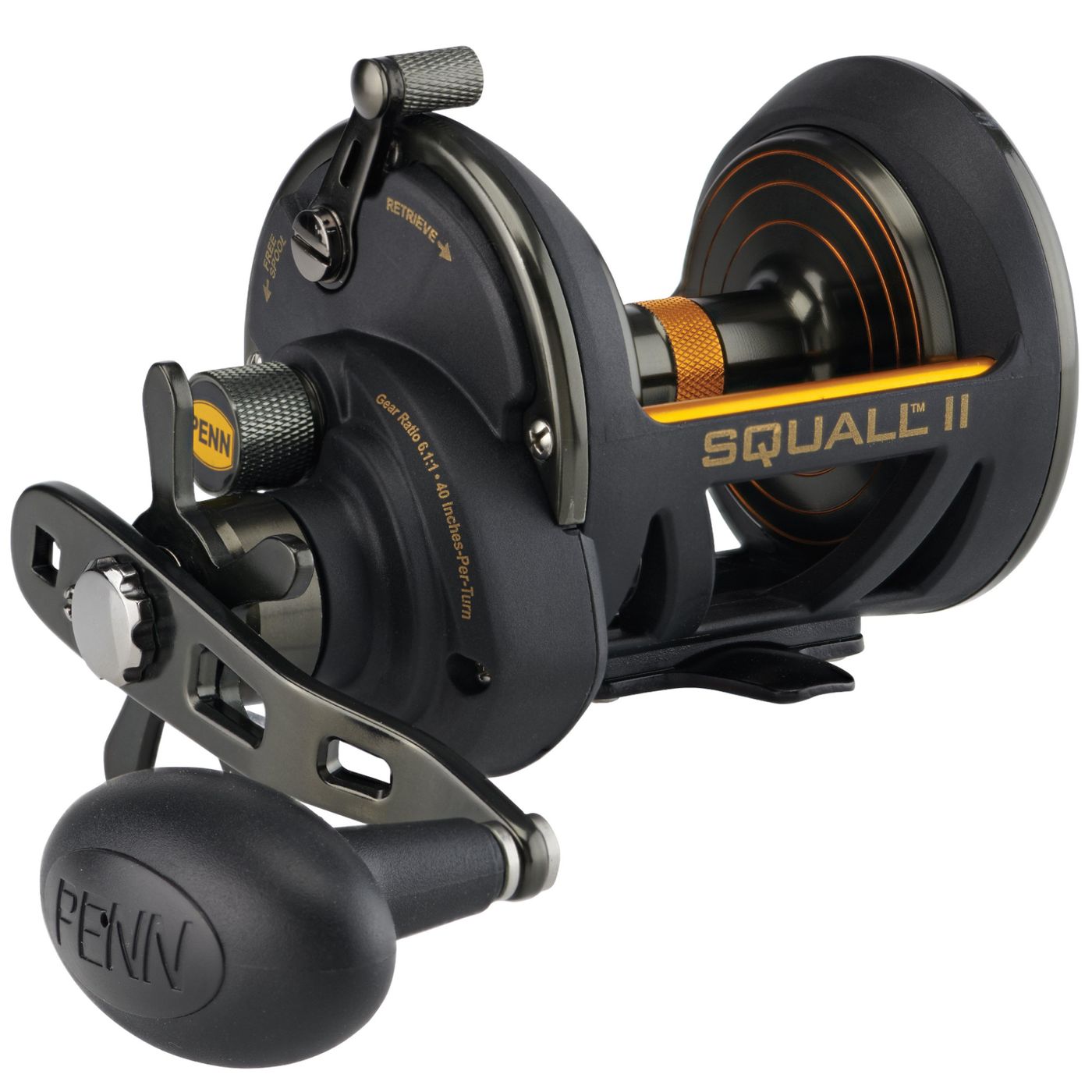 Penn Squall II Star Drag Reel 30 - Rechtshand Multirolle