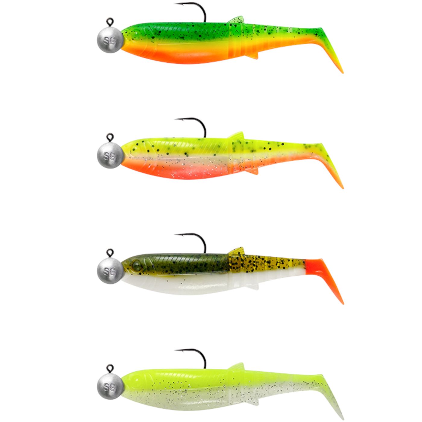 Savage Gear Cannibal Shad Mix - 4 montierte Gummifische