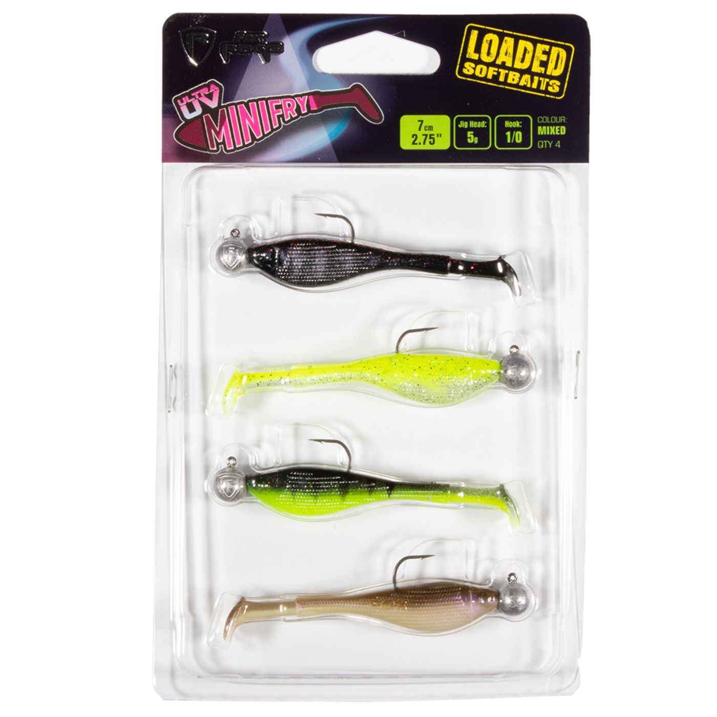 Fox Rage Mini Fry Mixed UV Loaded 7cm 5g - 4 Gummifische