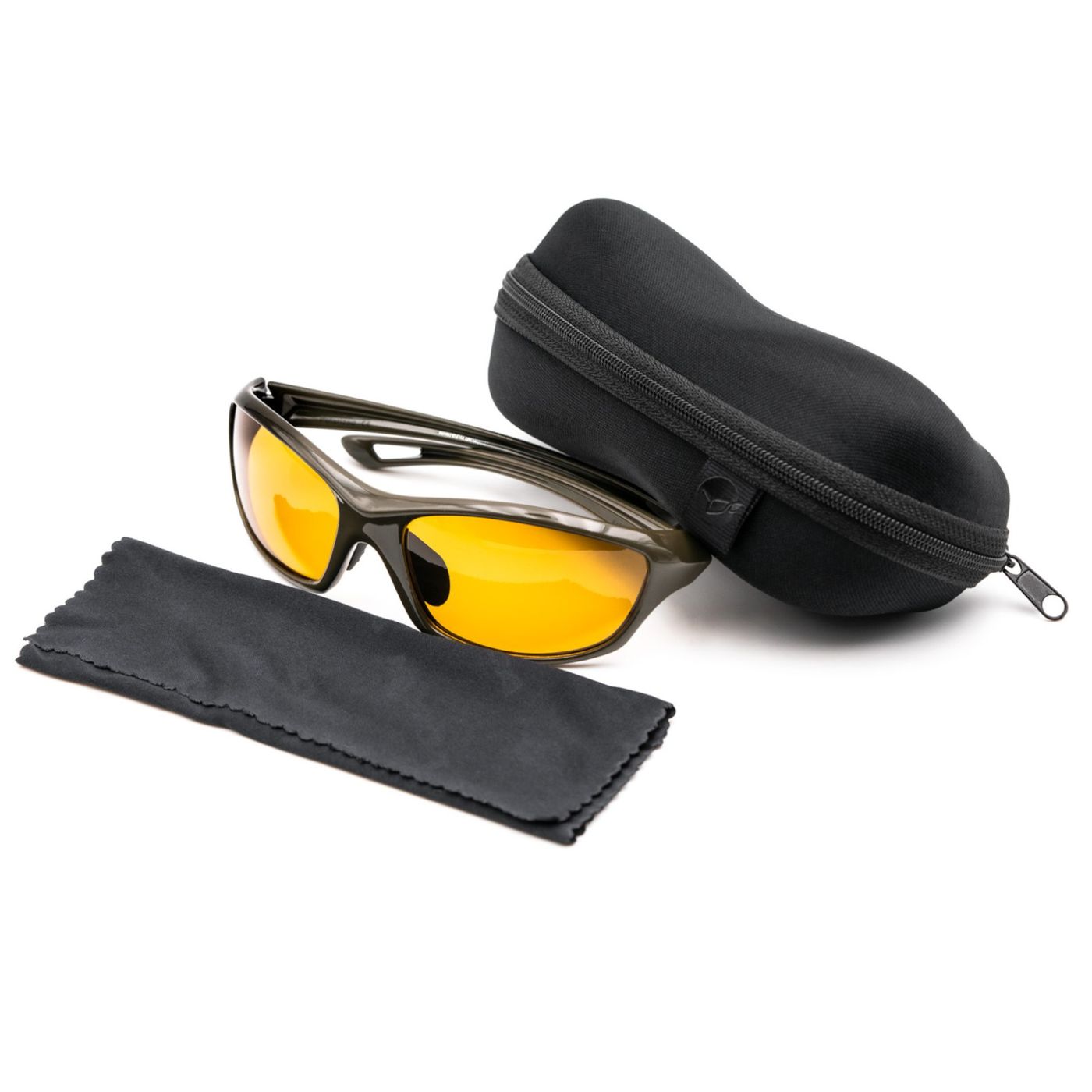 Korda Sunglasses Wraps Matt Green Frame/Yellow Lens MK2 - Polarisationsbrille