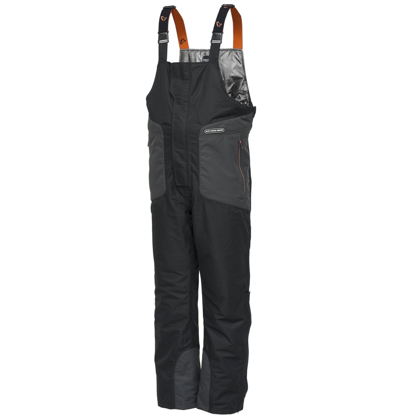 Savage Gear Heatlite Thermo Bib and Brace Black Ink/Grey - Angelhose