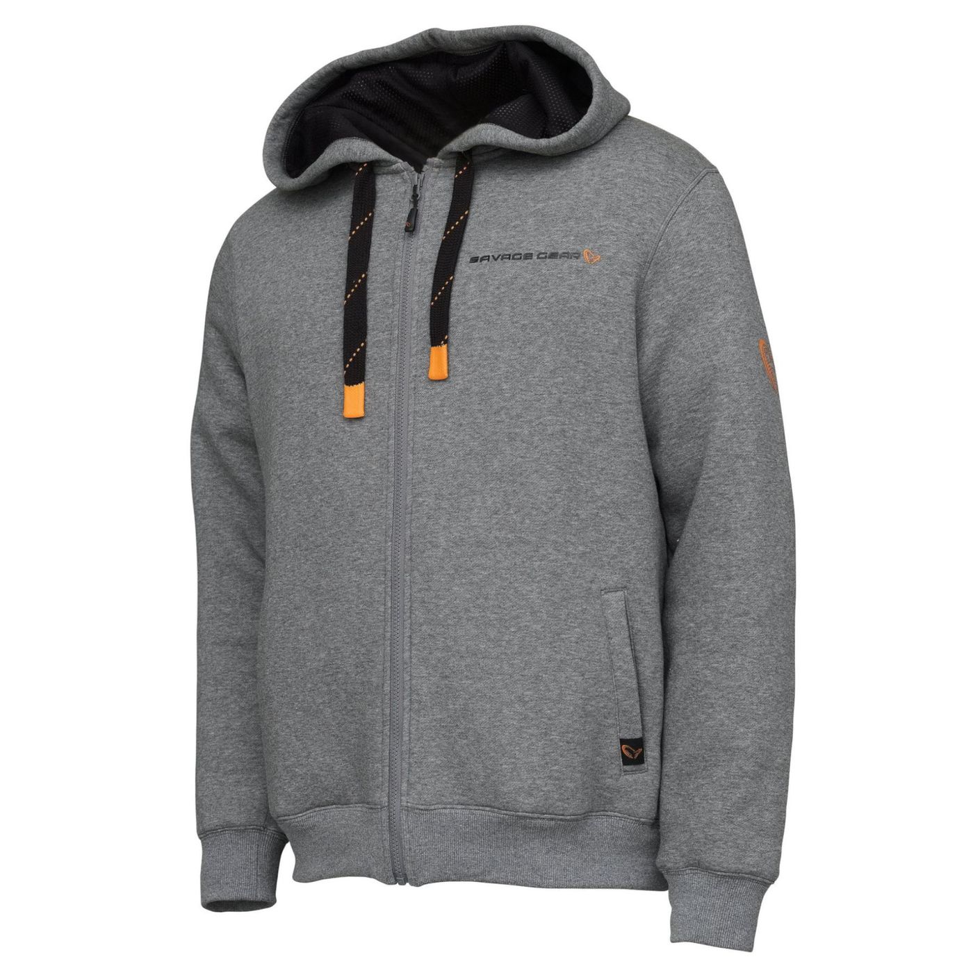 Savage Gear Classic Zip Hoodie Grey Melange - Angelpullover