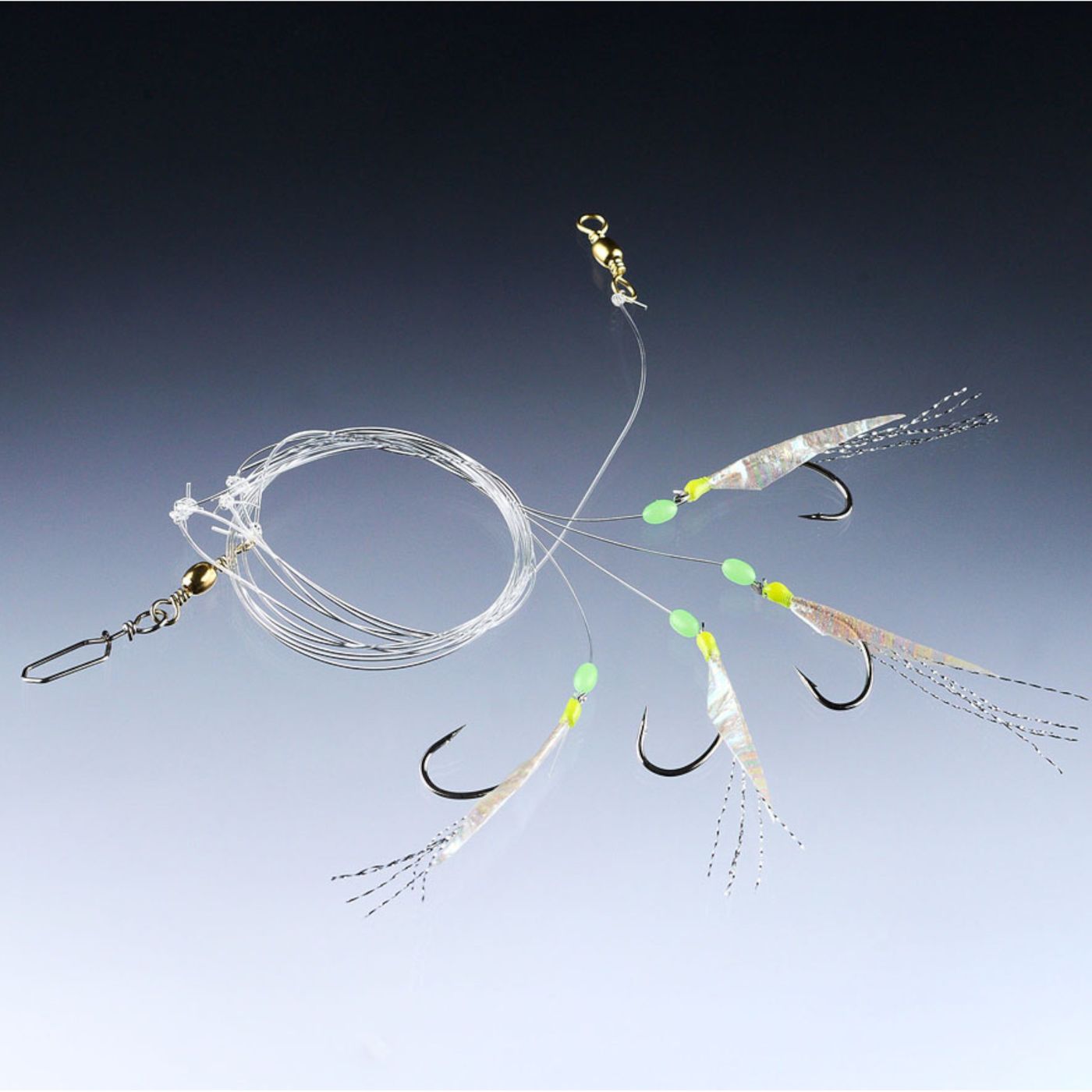 Balzer Makrelenvorfach silber, 1,80m, 0,40/0,60mm, Hakengröße 1 - Makrelenvorfach