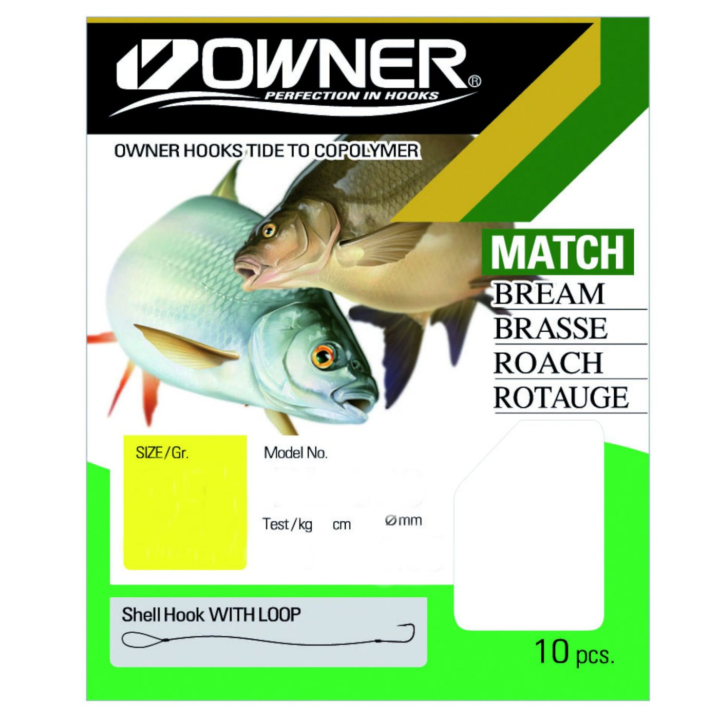 Owner Stipp/Rotauge silber RL-560 - 10 gebundene Angelhaken