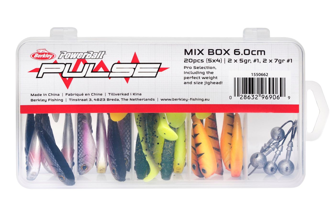 Berkley Pulse Shad Box 6cm inkl. Jigheads - Kunstköderset