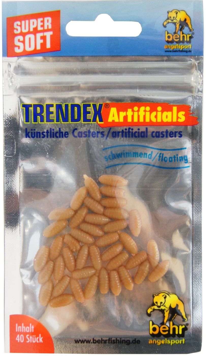 40 künstliche Maden Puppen Gummimaden Caster von Behr