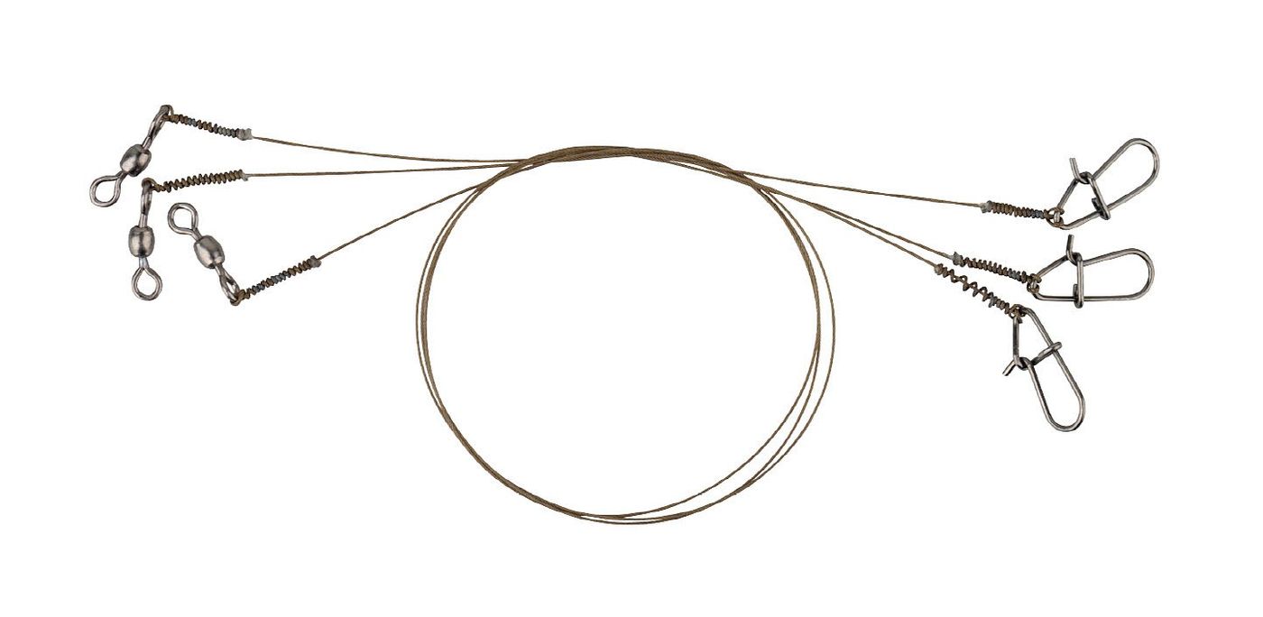 Savage Gear 7x7 Stahlvorfach mit Snap 20cm 0,27mm 7kg (3er Pack)