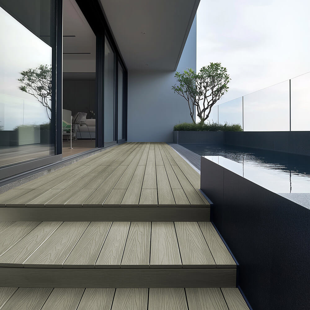 WPC Terrassendielen SAMANA PREMIUM Komplettset (inkl. Unterkonstruktion) - Antik 10m²
