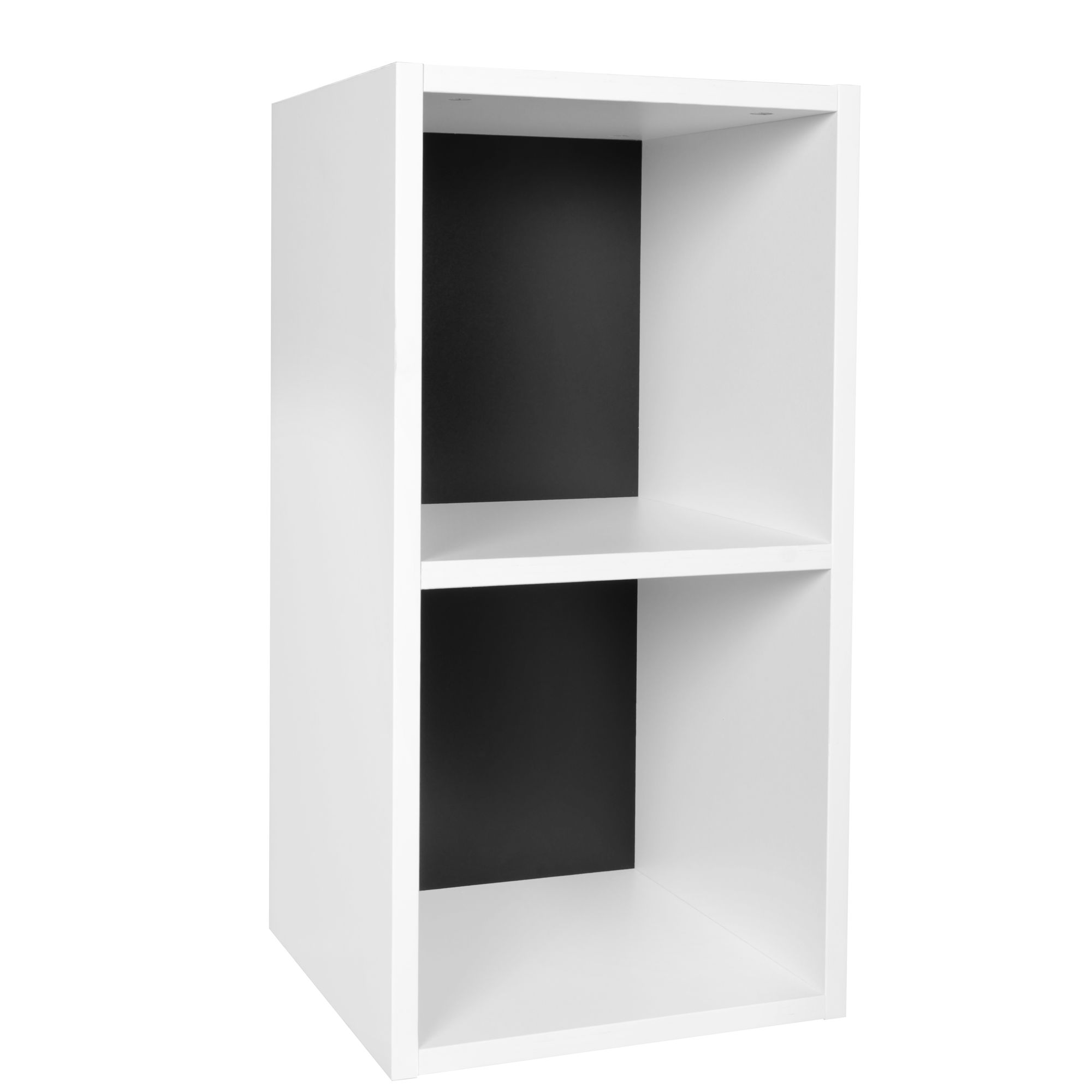 FineBuy Standregal Holz 30x60x30 cm Modern Regal Klein, Wandregal Ablageregal Schmal, Kleines Bücherregal 2 Ablagefächer, Schmales Design Holzregal Nischenregal
