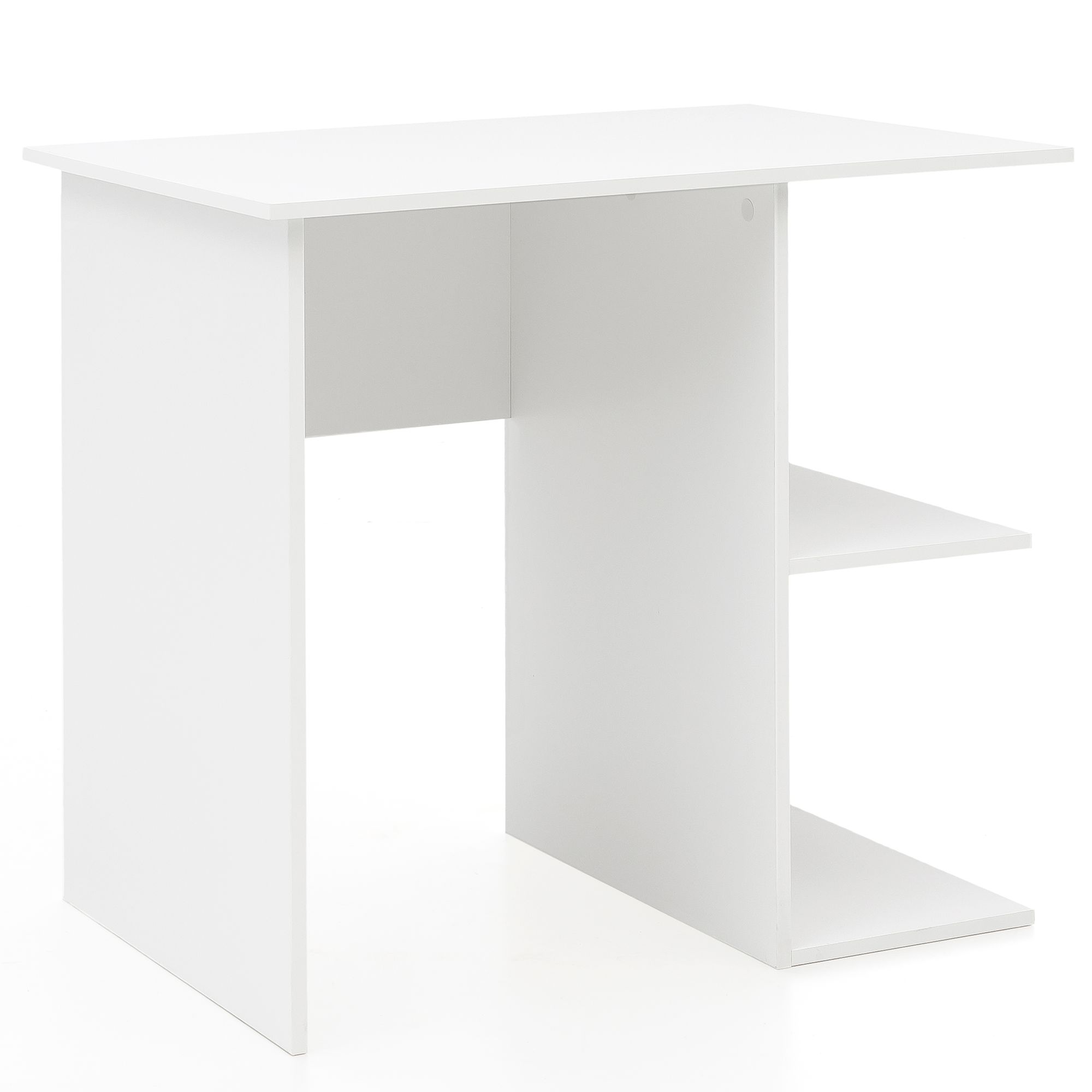FineBuy Schreibtisch 82 x 76 x 60  cm mit Ablage, Kinderschreibtisch, Kleiner Laptop PC Tisch Büro ohne Rollen, Bürotisch, Arbeitstisch Klein Computertisch