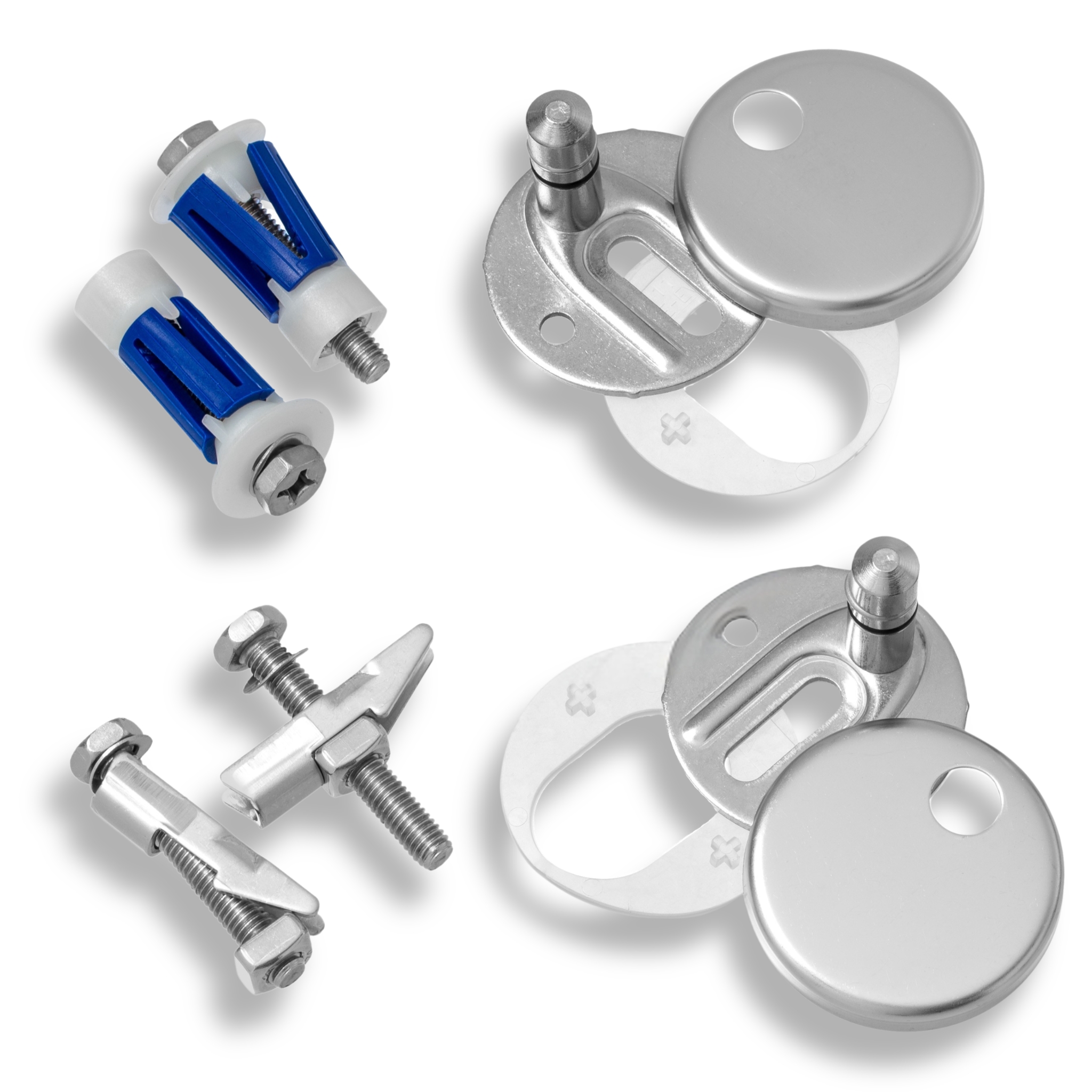 WC-Sitz Montageset 2-in-1 C6802A, Edelstahl, Ersatzteil