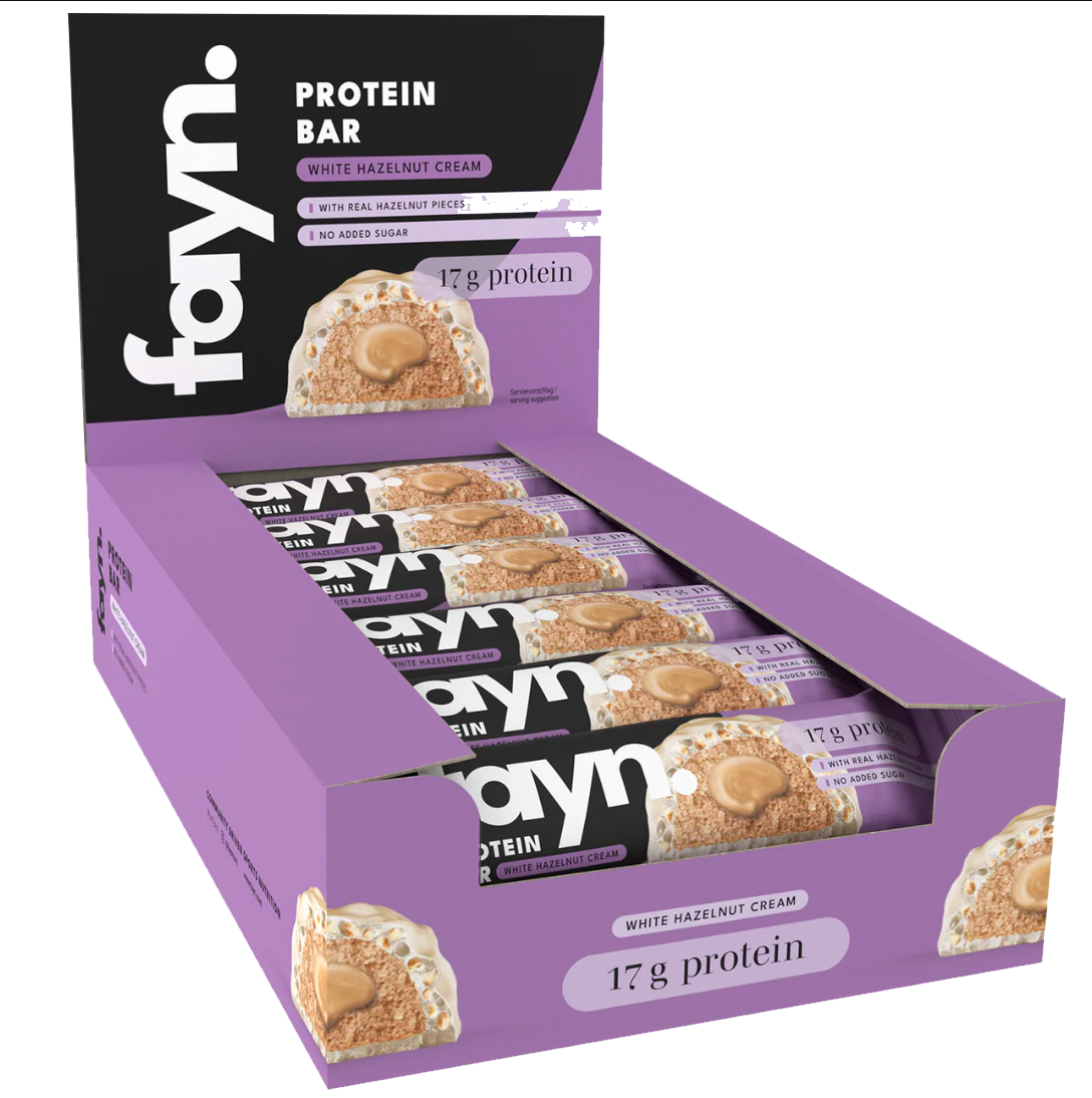 MHD Protein Bar Box (12x55g), Fayn - Geschmack: Peanutbutter Cup - MHD 22.05.26