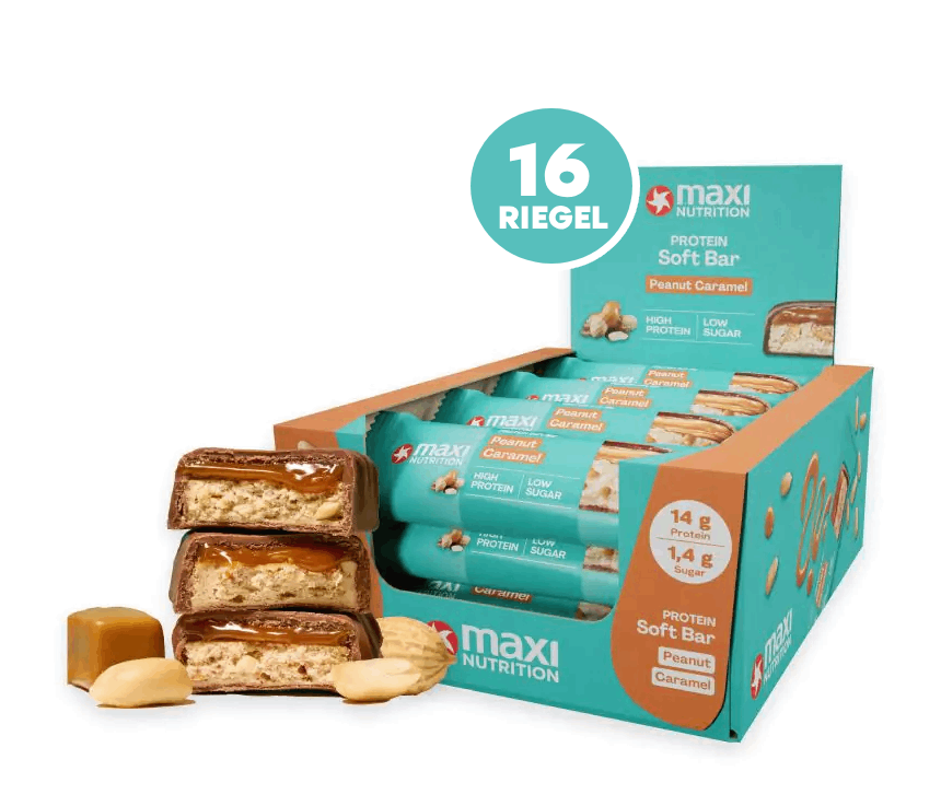 Protein Soft Bar (16x45g), Maxi Nutrition - Geschmack: Peanut Caramel