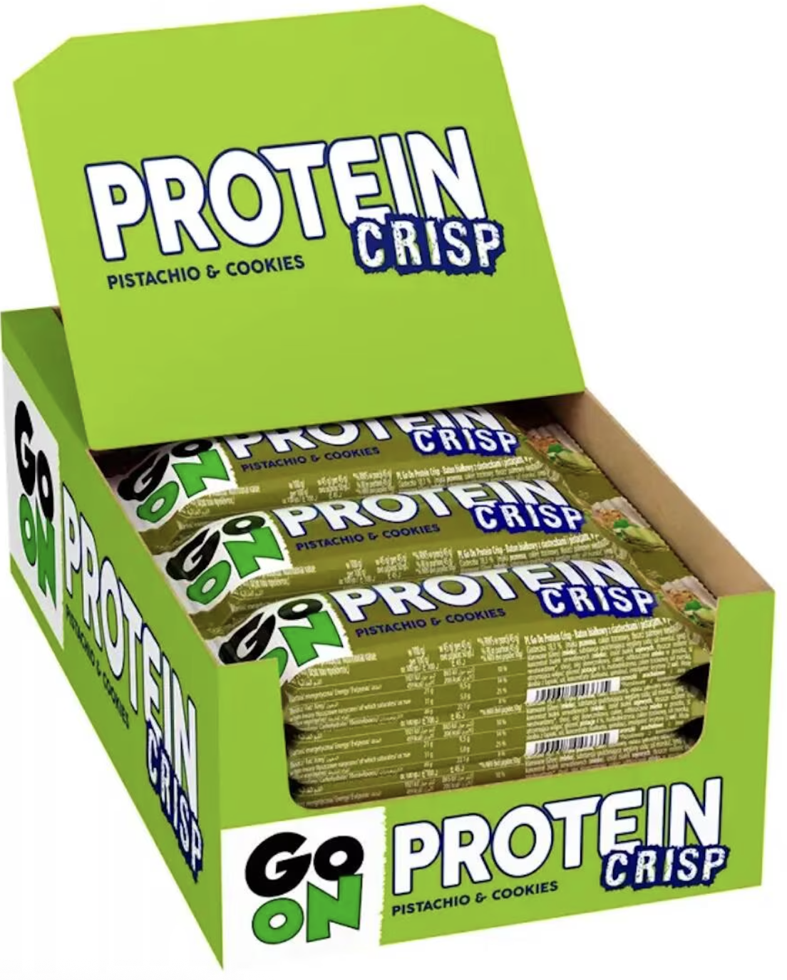 Go On Protein Crisp Bar (24x45g), Go On Nutrition - Geschmack: Pistachio & Cookies