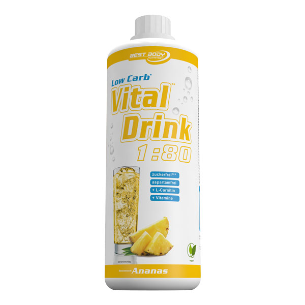 Low Carb Vital Drink (1000ml), BestBody - Geschmack: Weißer Tee Pfirsich