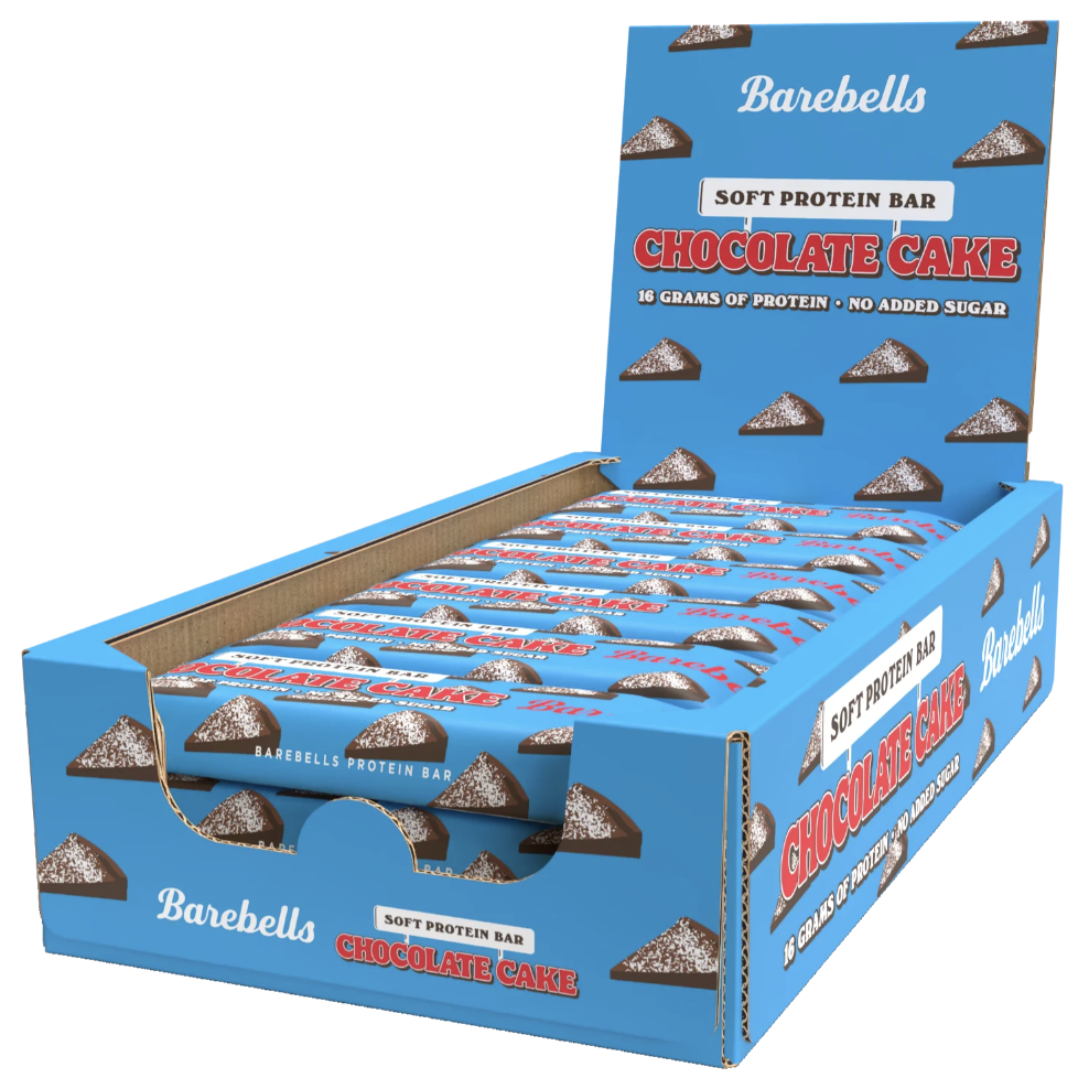 Barebells Protein Riegel-Box (12x55g) - Geschmack: Soft Bar Chocolate Cake