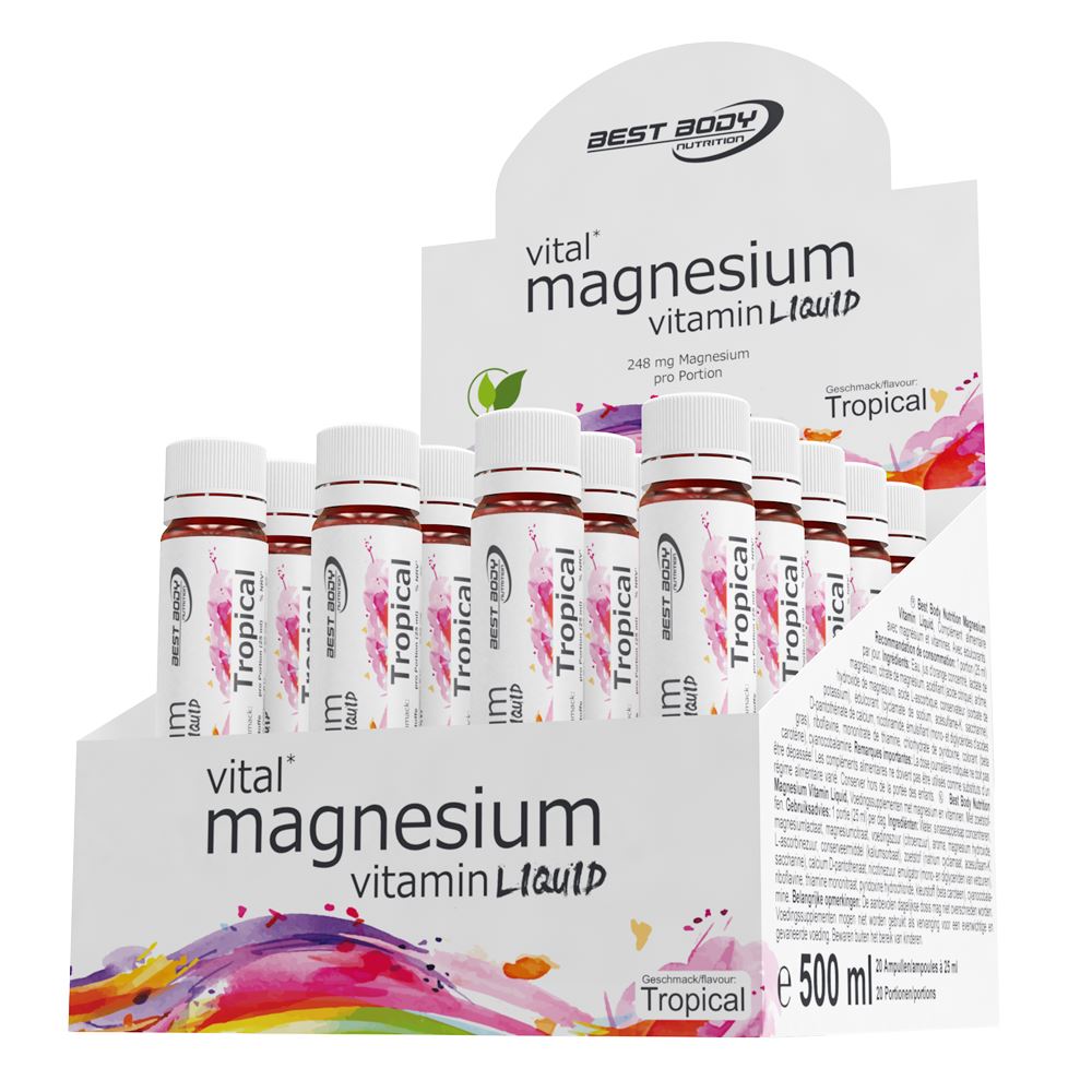 Magnesium Shots (20x25ml), Best Body - Geschmack: Tropical Fruit
